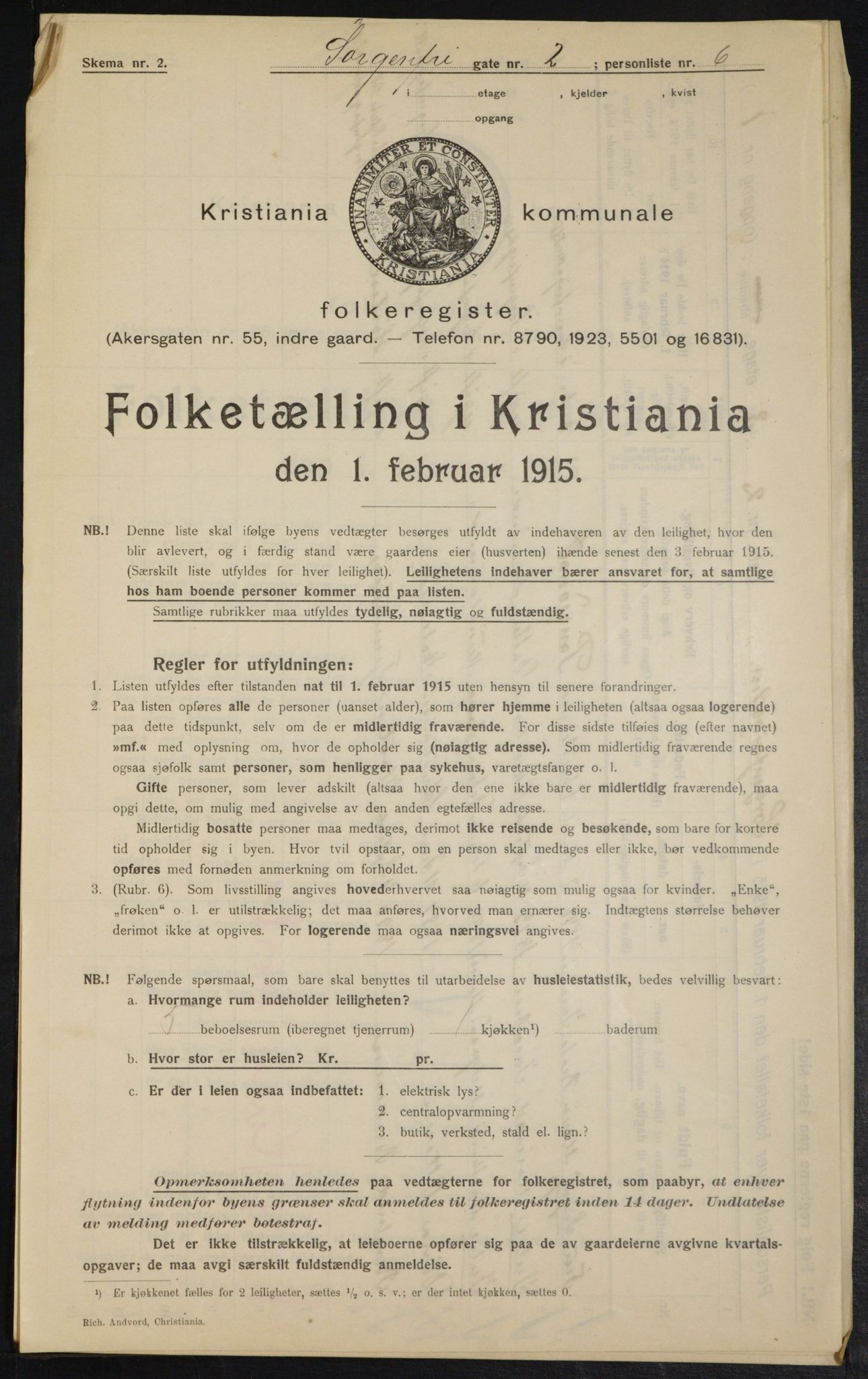 OBA, Municipal Census 1915 for Kristiania, 1915, p. 99635