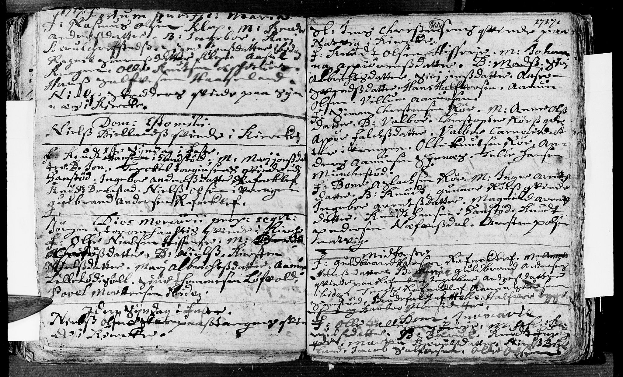 Øyestad sokneprestkontor, AV/SAK-1111-0049/F/Fa/L0002: Parish register (official) no. A 2, 1692-1722, p. 222