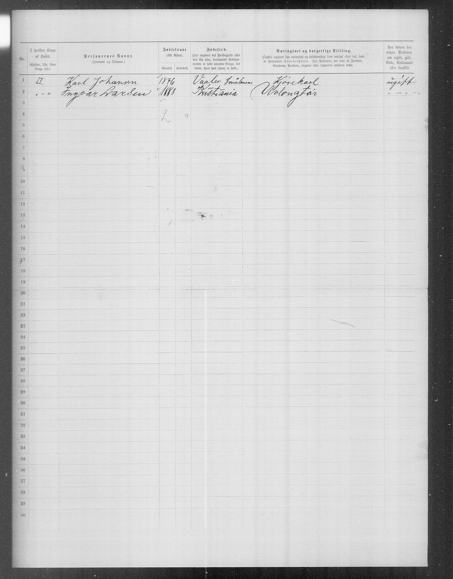 OBA, Municipal Census 1899 for Kristiania, 1899, p. 13313