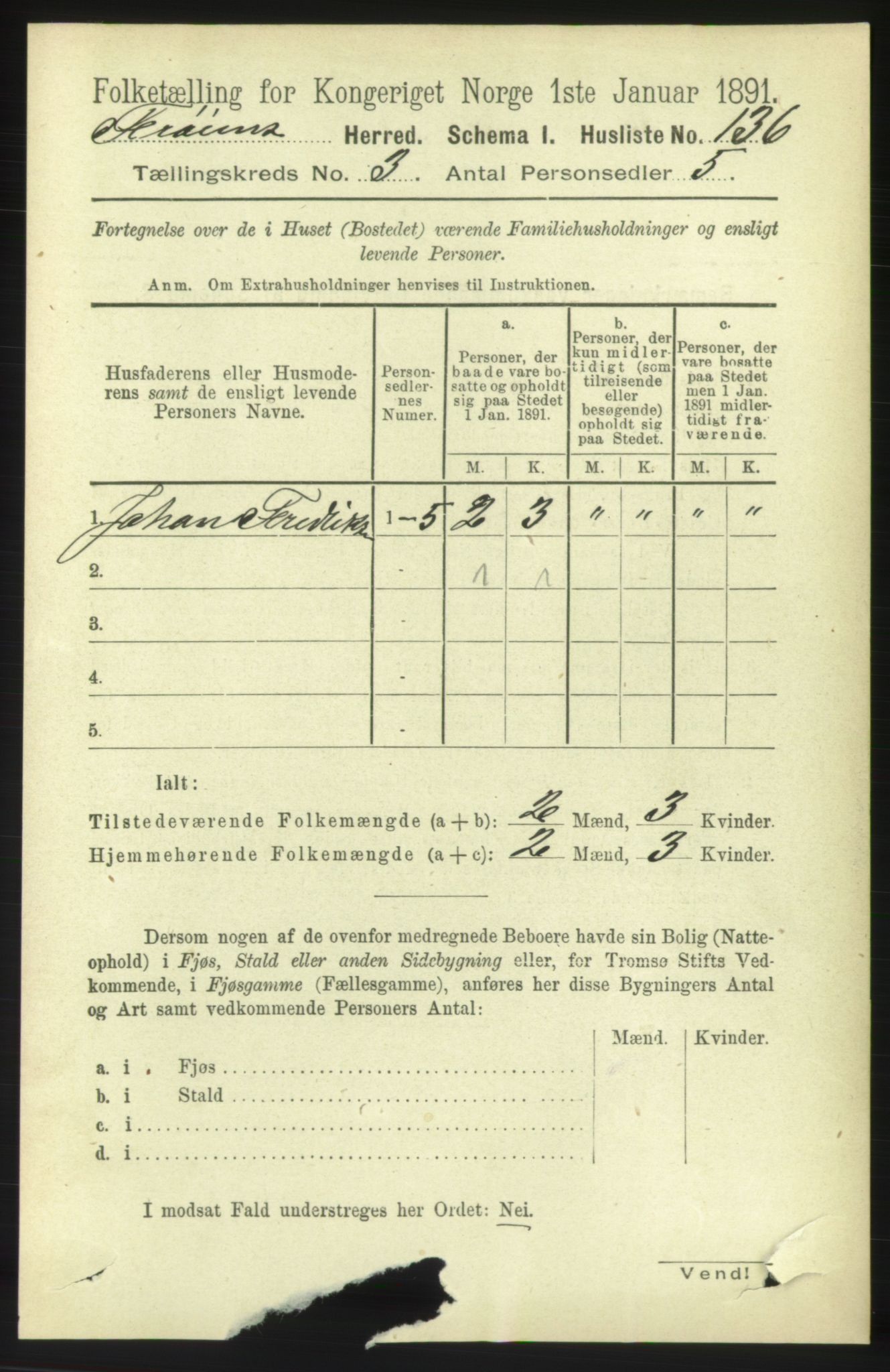 RA, 1891 census for 1619 Frøya, 1891, p. 1968