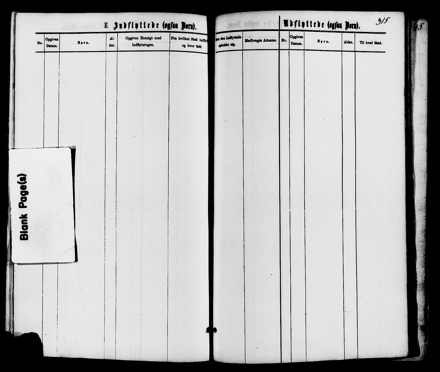 Nordre Land prestekontor, AV/SAH-PREST-124/H/Ha/Haa/L0002: Parish register (official) no. 2, 1872-1881, p. 315