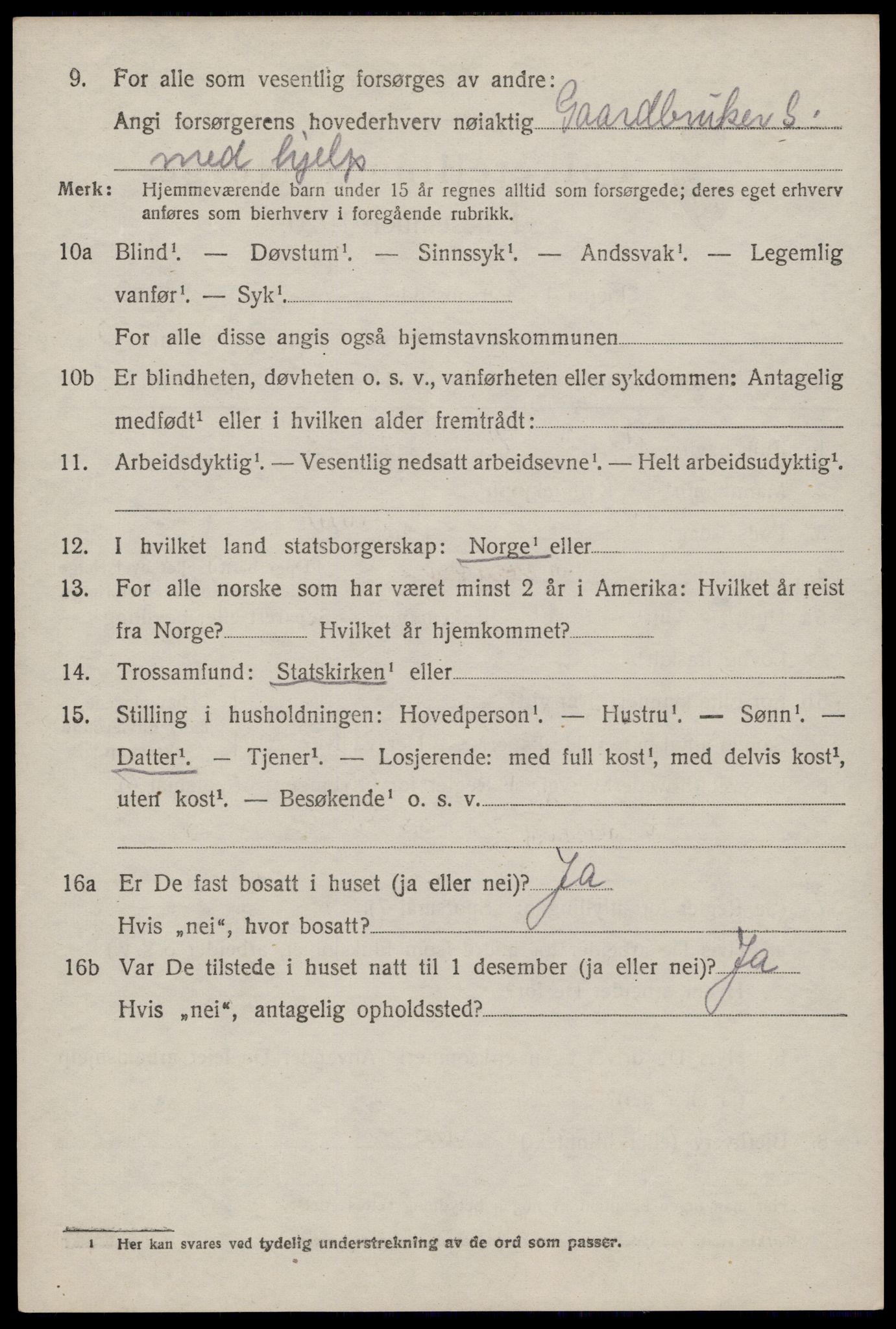 SAST, 1920 census for Hetland, 1920, p. 21694