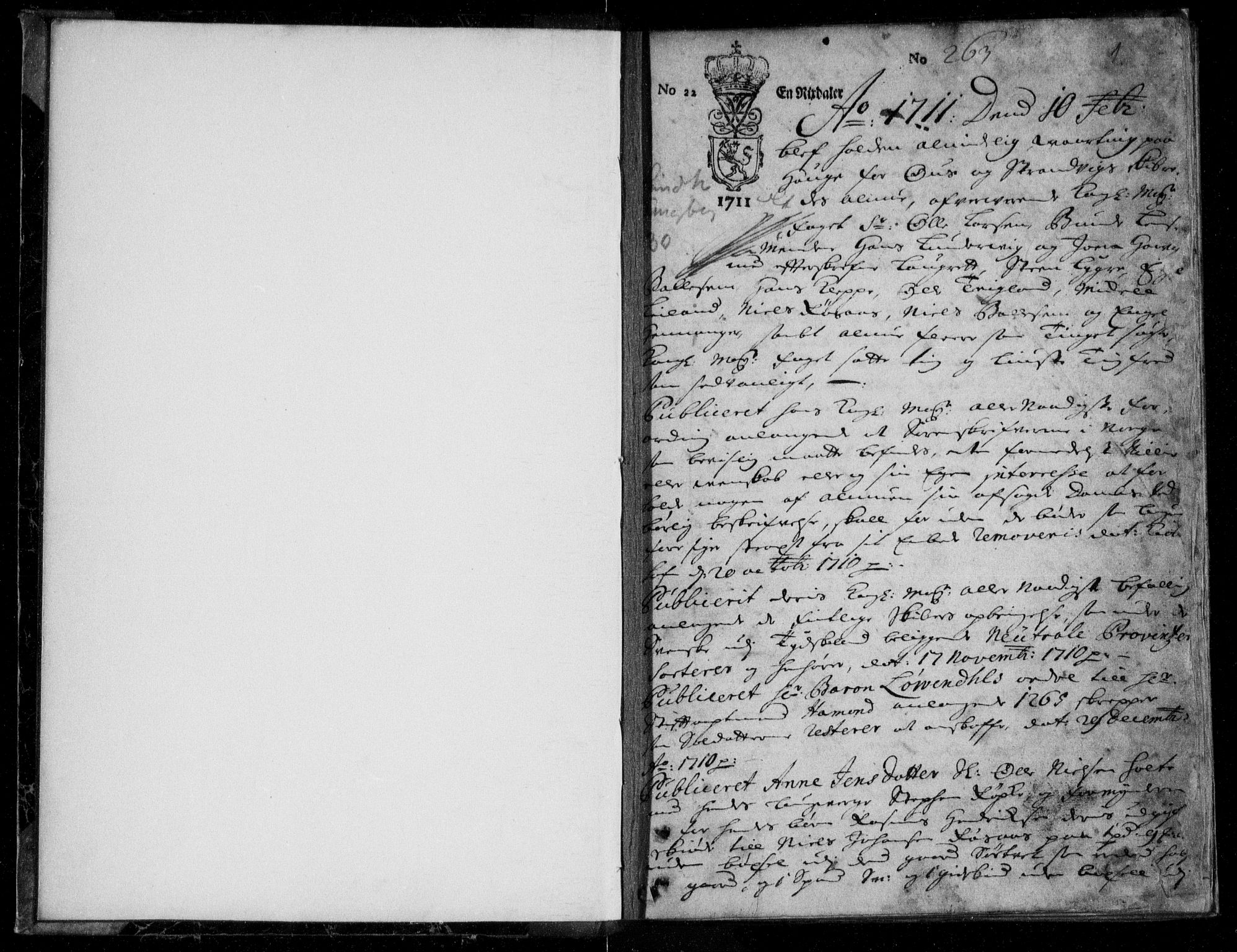 Sunnhordland sorenskrivar, SAB/A-2401/1/F/Faa/L0030: Tingbøker, 1711-1713, p. 0b-1a