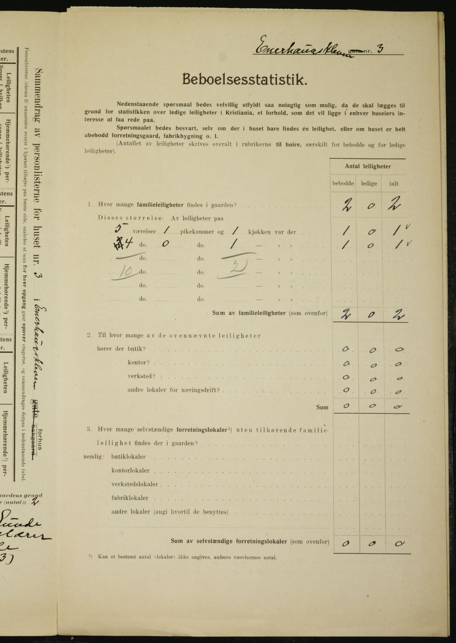 OBA, Municipal Census 1910 for Kristiania, 1910, p. 19865