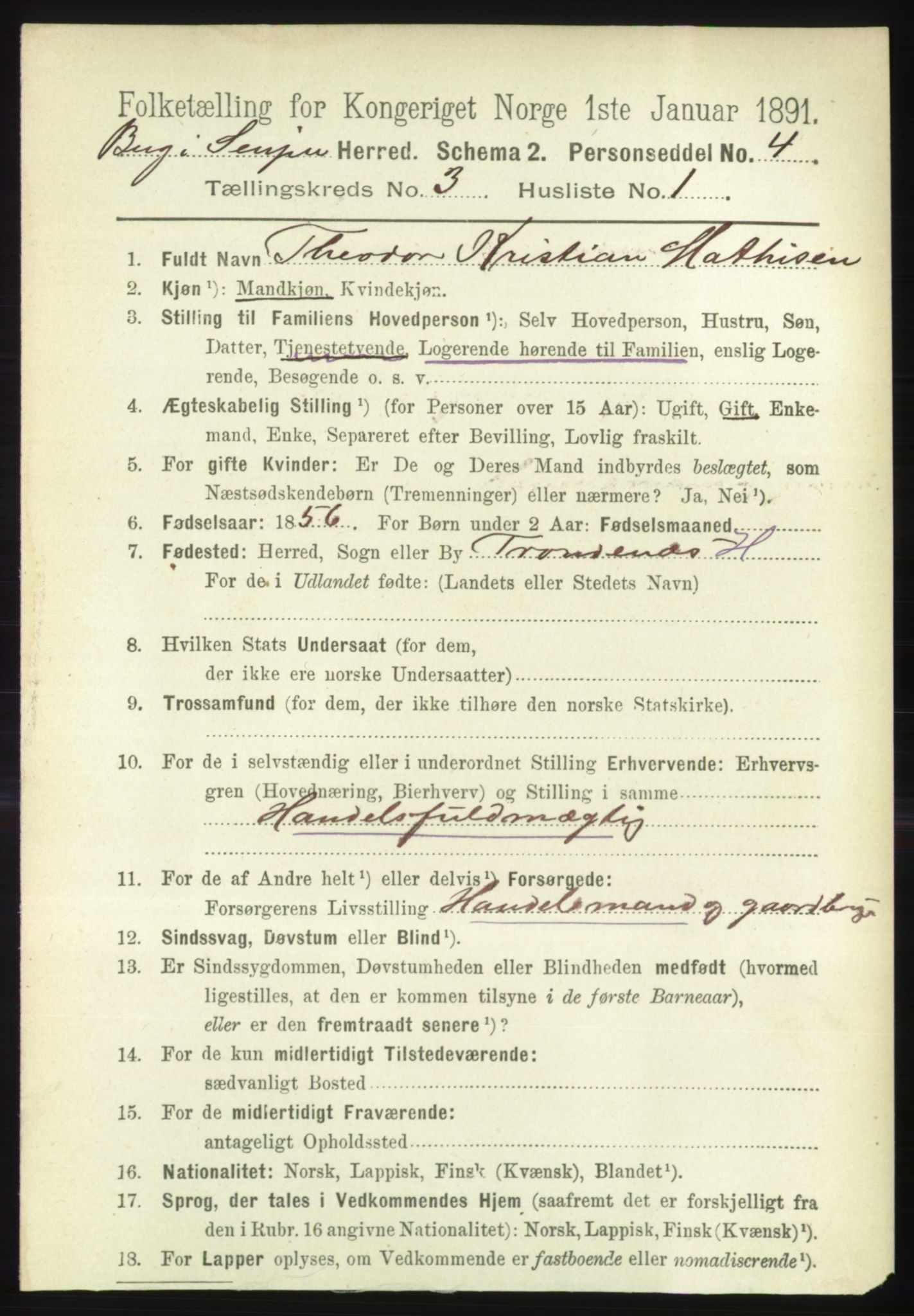 RA, 1891 census for 1929 Berg, 1891, p. 1024