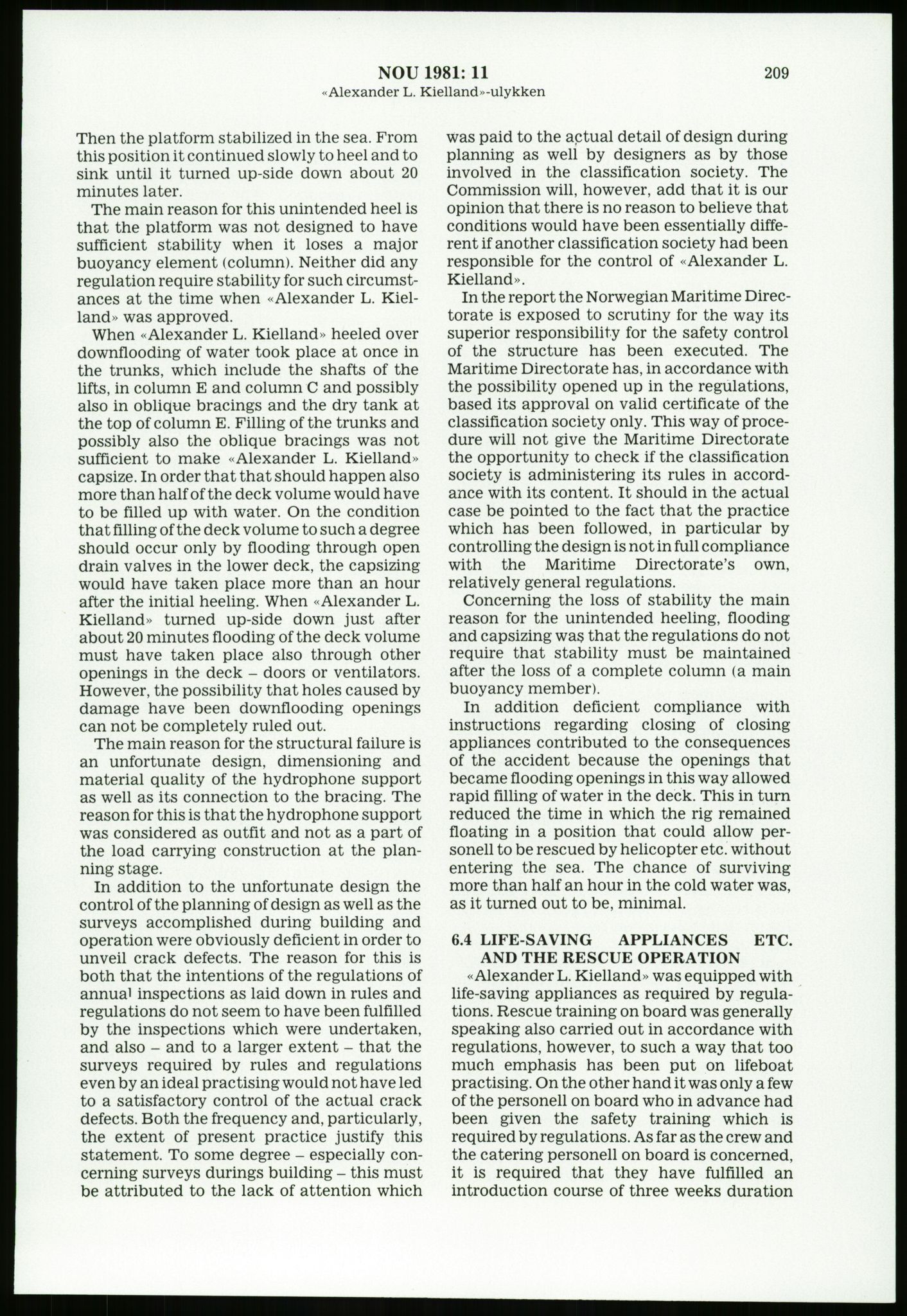 Justisdepartementet, Granskningskommisjonen ved Alexander Kielland-ulykken 27.3.1980, AV/RA-S-1165/D/L0023: Æ Øvrige Pentagone-rigger (Doku.liste + Æ1-Æ2, Æ4 av 4  - Æ3 mangler)/ ALK - SINTEF-undersøkelse av bruddflater og materialer (STF01 F80008), 1980-1981, p. 31