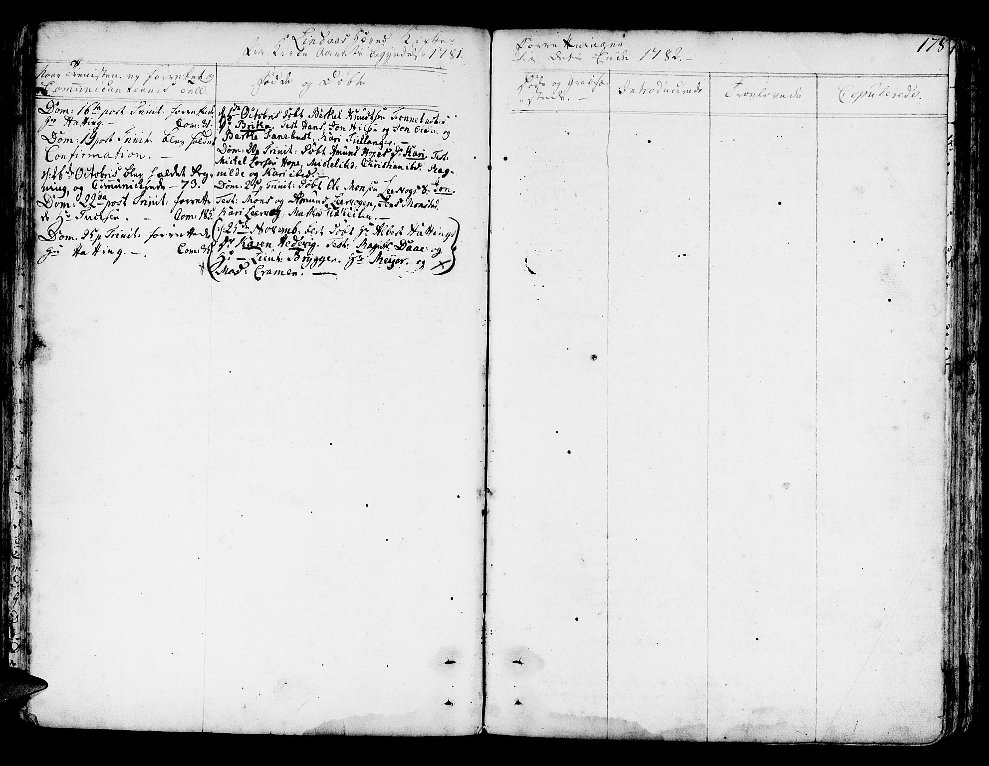 Lindås Sokneprestembete, AV/SAB-A-76701/H/Haa/Haaa/L0004: Parish register (official) no. A 4, 1764-1791, p. 178