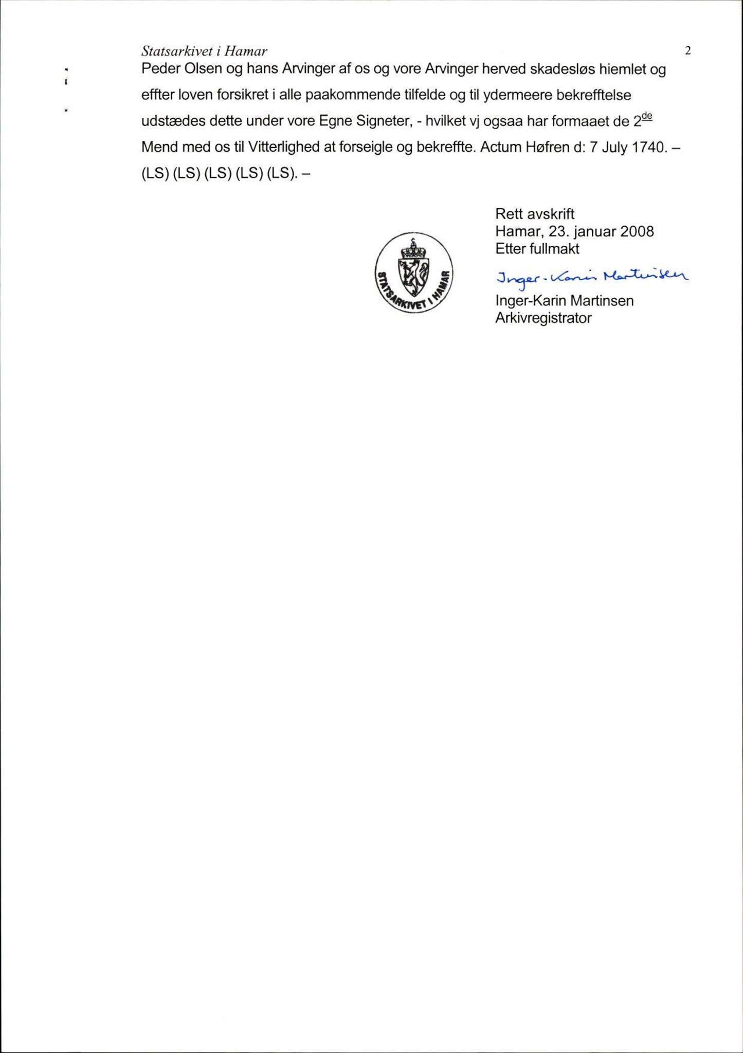 Avskriftssamlingen ved Statsarkivet i Hamar, AV/SAH-AVSKRIFT-001/H/Hc/Hca/Hcaa/L0003: Pantebok for Sør-Gudbrandsdal, 1740-1755