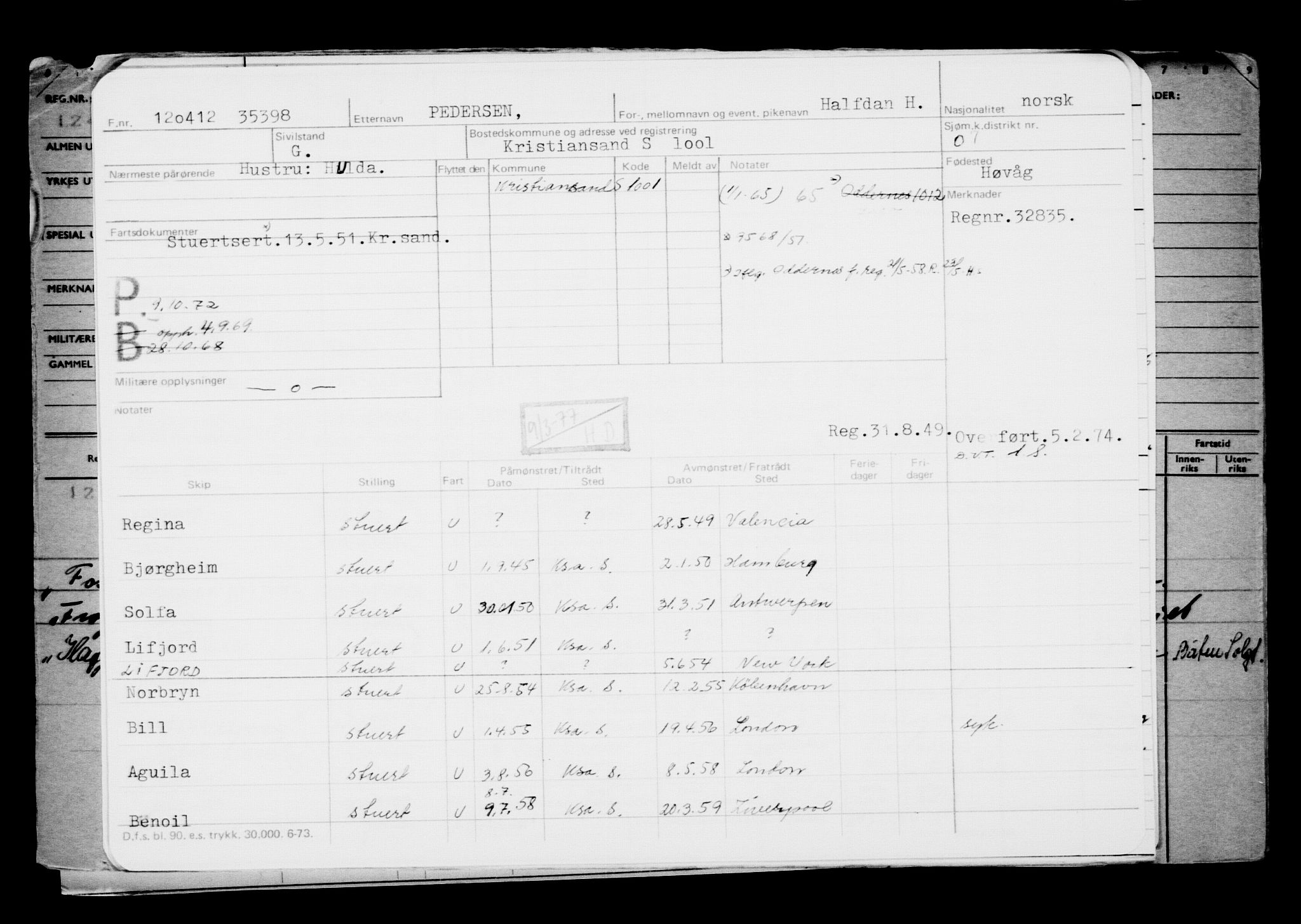 Direktoratet for sjømenn, AV/RA-S-3545/G/Gb/L0103: Hovedkort, 1912, p. 727