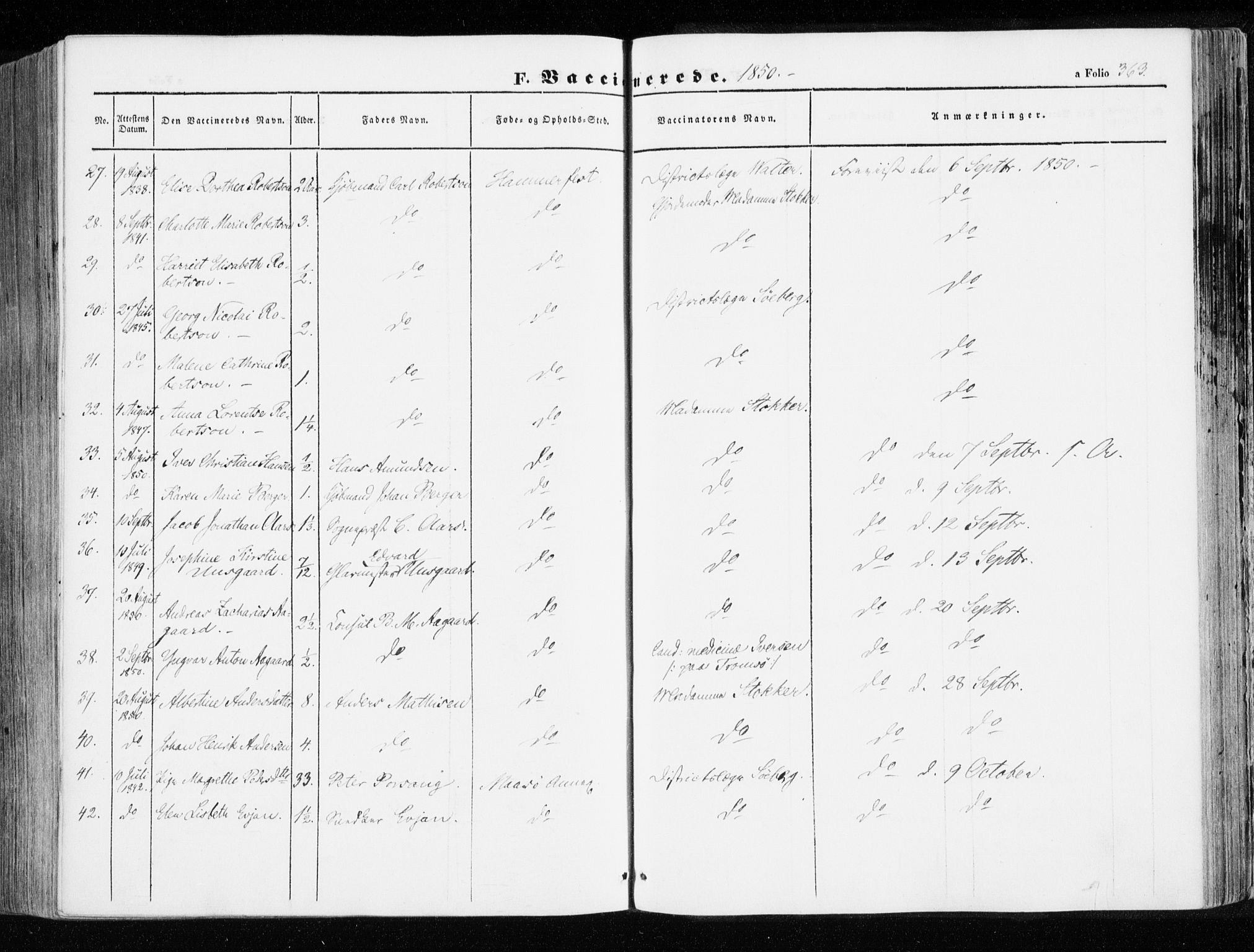 Hammerfest sokneprestkontor, AV/SATØ-S-1347/H/Ha/L0004.kirke: Parish register (official) no. 4, 1843-1856, p. 363