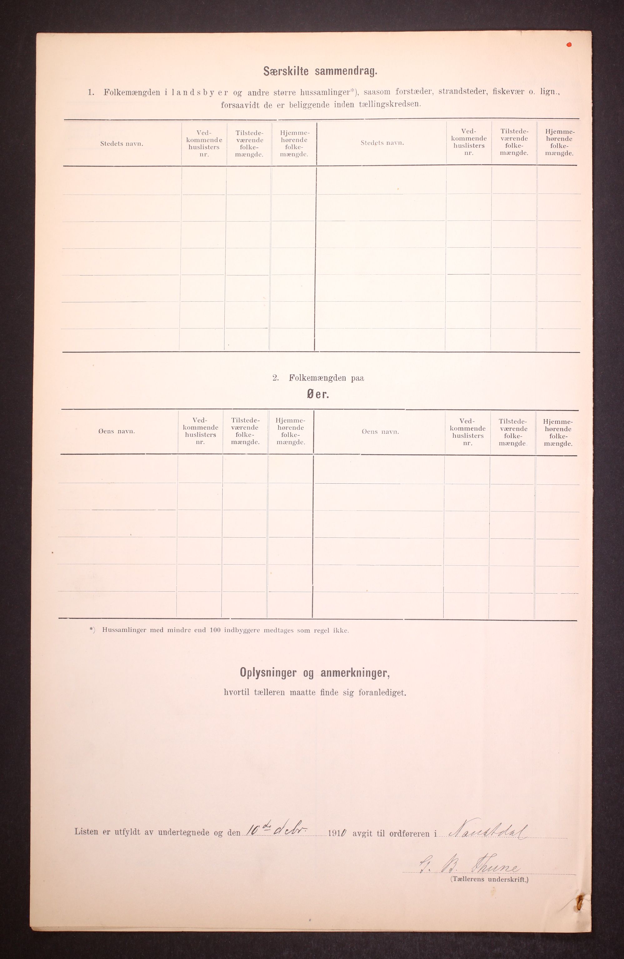 RA, 1910 census for Naustdal, 1910, p. 9