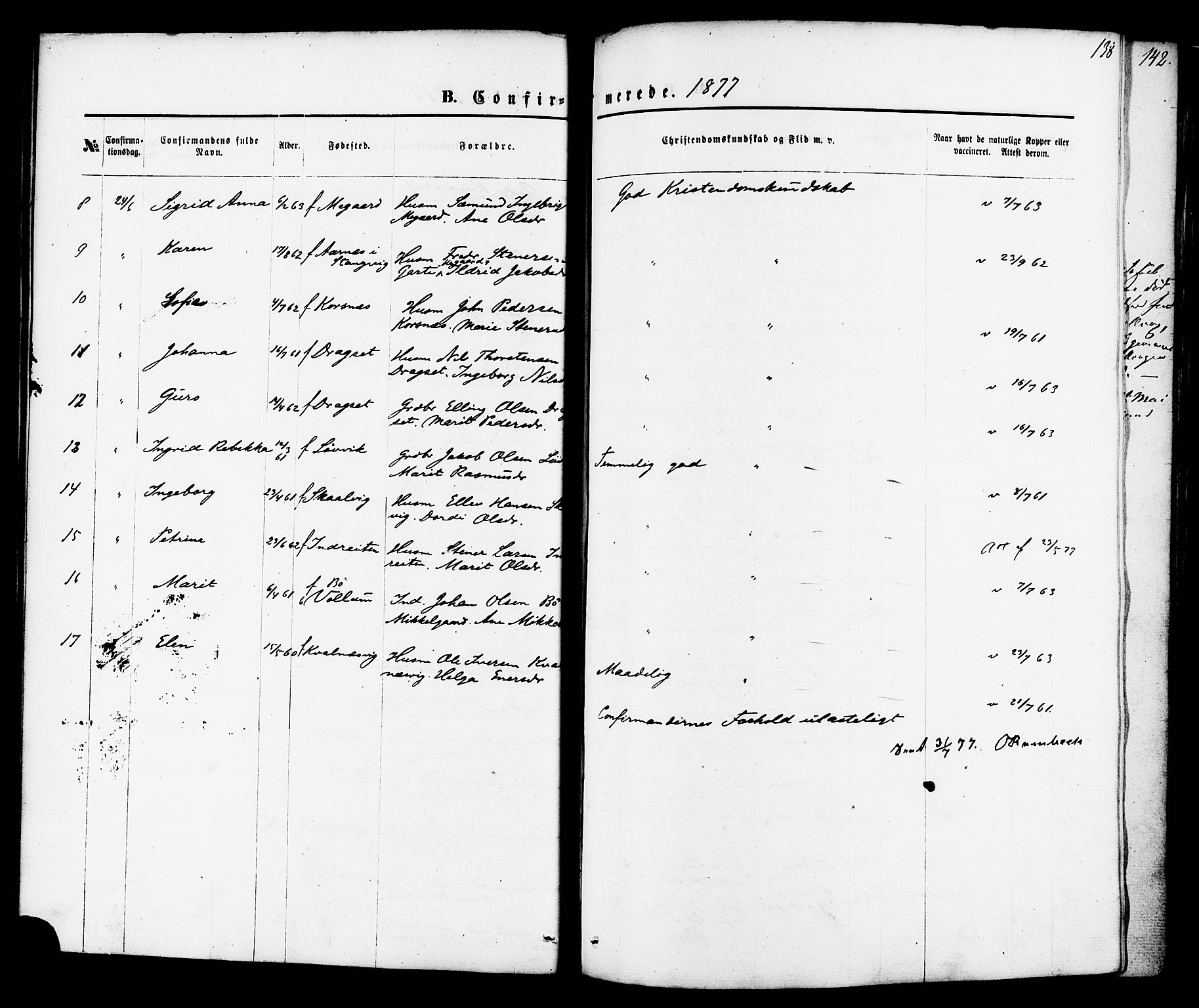 Ministerialprotokoller, klokkerbøker og fødselsregistre - Møre og Romsdal, AV/SAT-A-1454/576/L0884: Parish register (official) no. 576A02, 1865-1879, p. 138