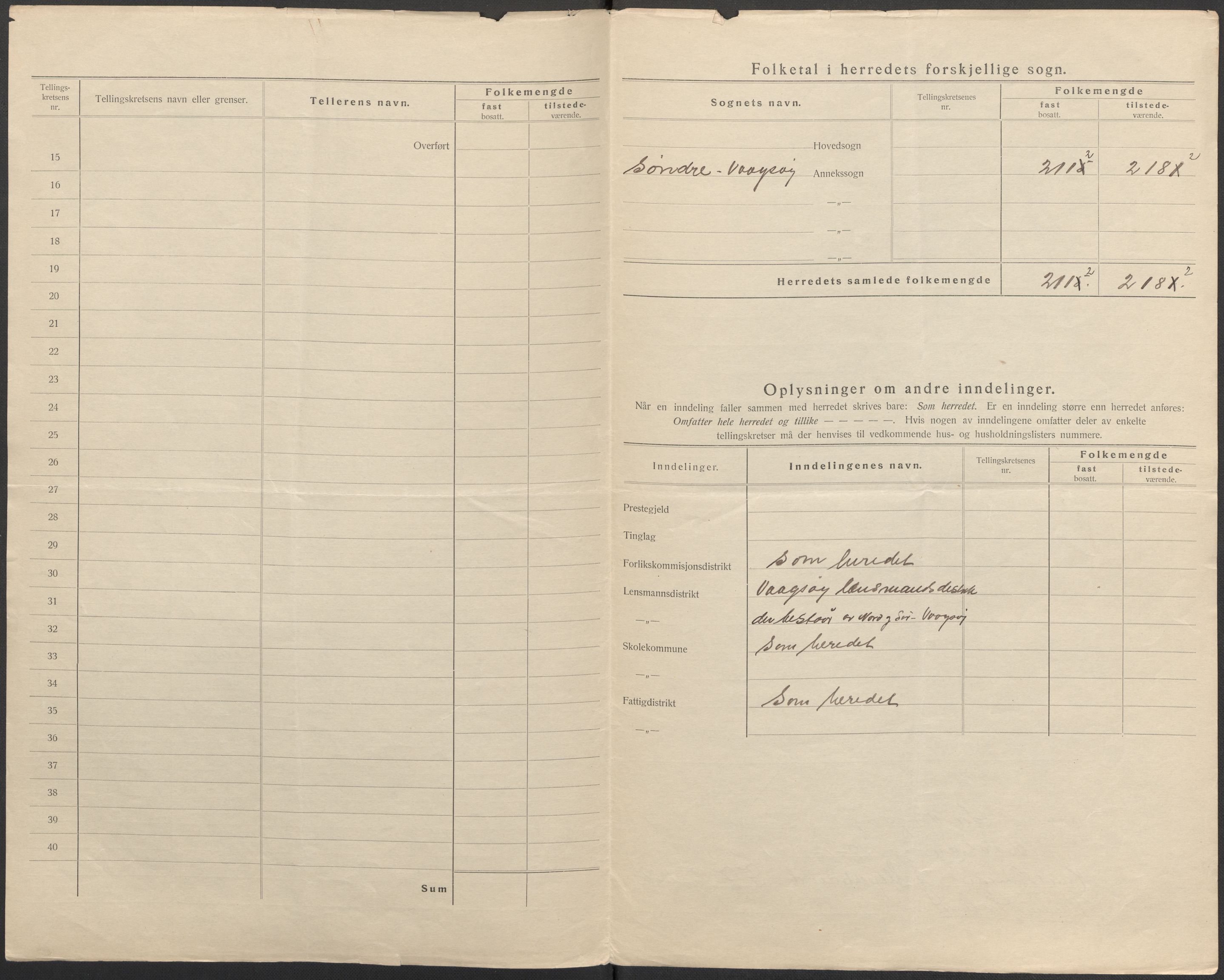 SAB, 1920 census for Sør-Vågsøy, 1920, p. 3