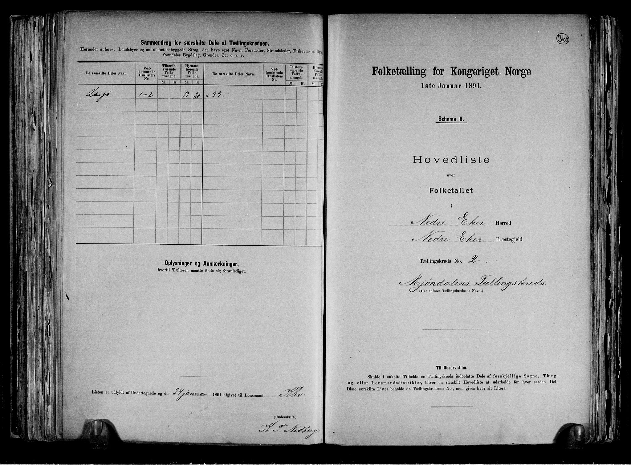 RA, 1891 census for 0625 Nedre Eiker, 1891, p. 7