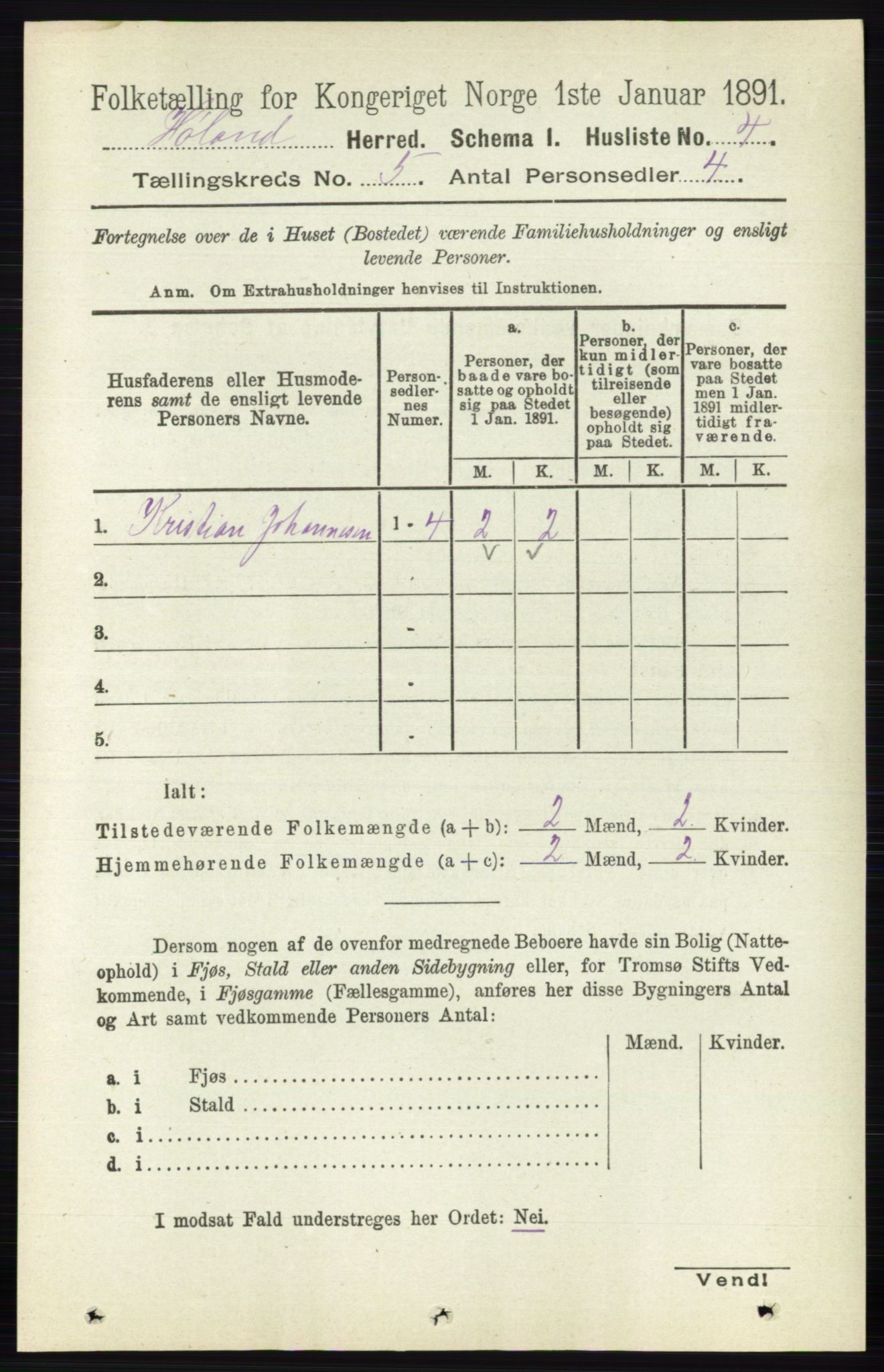 RA, 1891 census for 0221 Høland, 1891, p. 3380