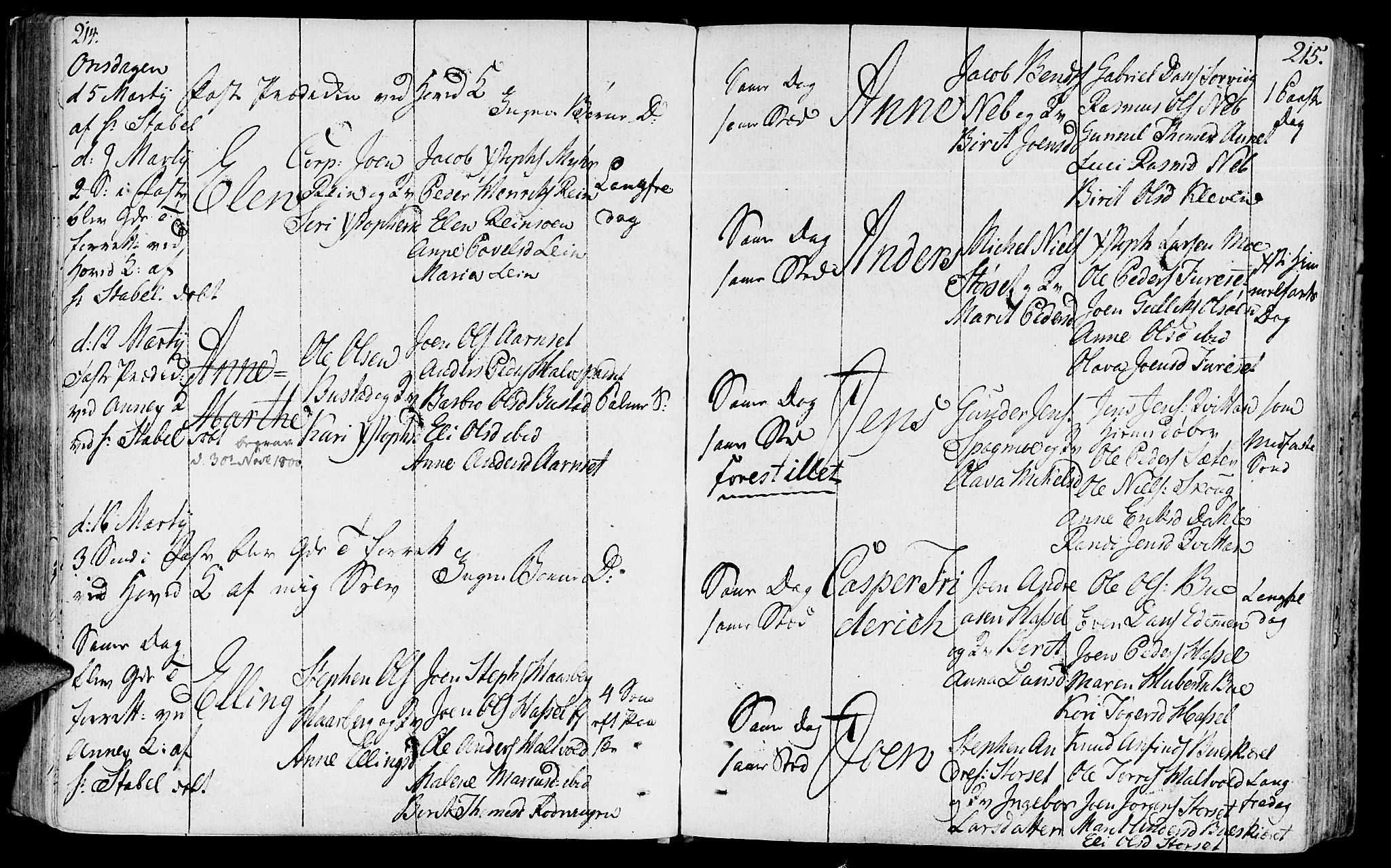 Ministerialprotokoller, klokkerbøker og fødselsregistre - Sør-Trøndelag, AV/SAT-A-1456/646/L0606: Parish register (official) no. 646A04, 1791-1805, p. 214-215