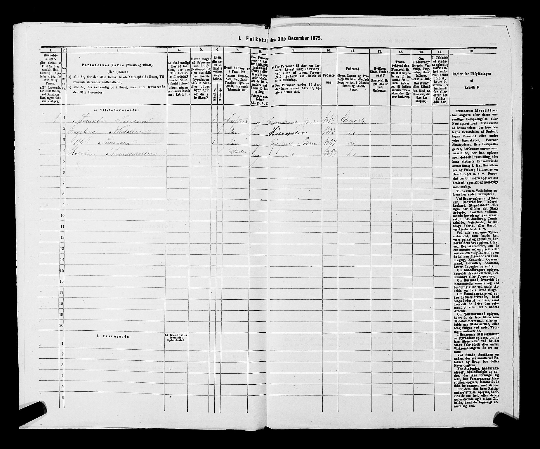 RA, 1875 census for 0118P Aremark, 1875, p. 1134