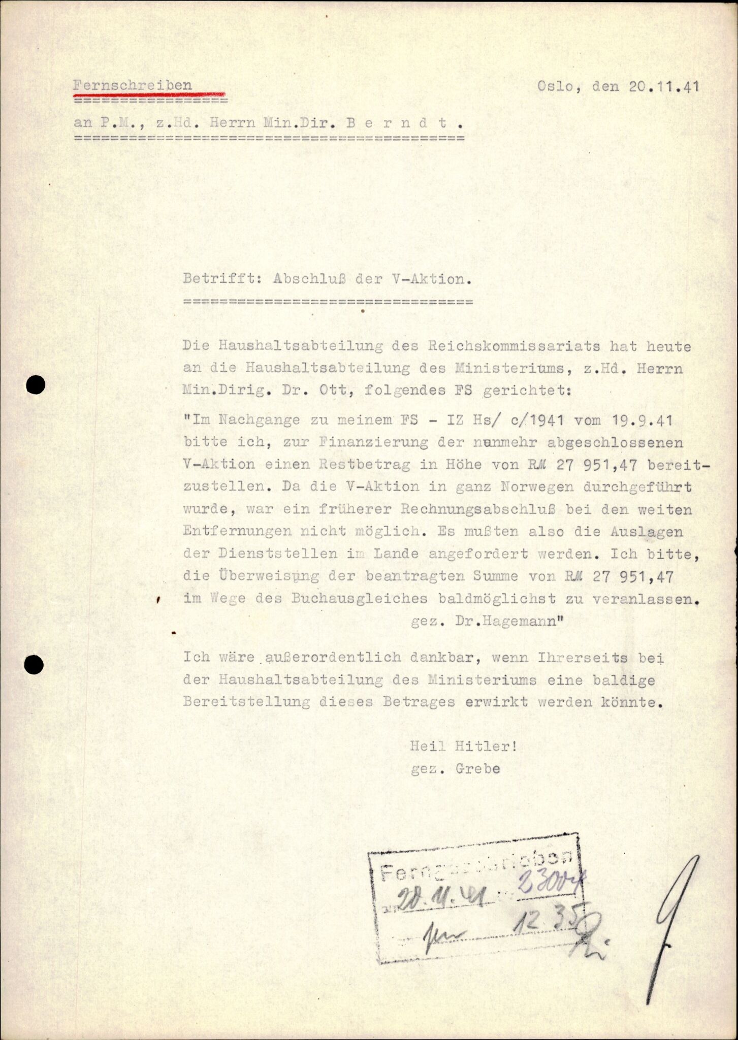 Forsvarets Overkommando. 2 kontor. Arkiv 11.4. Spredte tyske arkivsaker, AV/RA-RAFA-7031/D/Dar/Darb/L0006: Reichskommissariat., 1941-1945, p. 250