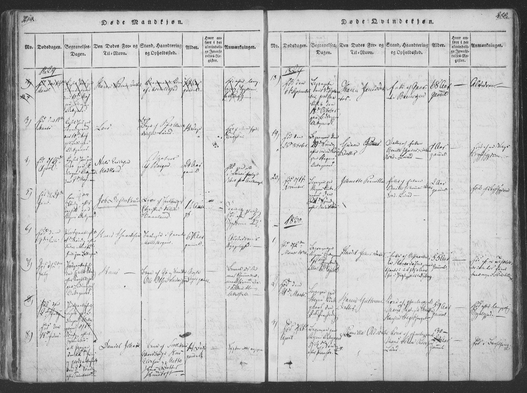 Ministerialprotokoller, klokkerbøker og fødselsregistre - Nordland, SAT/A-1459/855/L0798: Parish register (official) no. 855A06, 1821-1835, p. 214-215