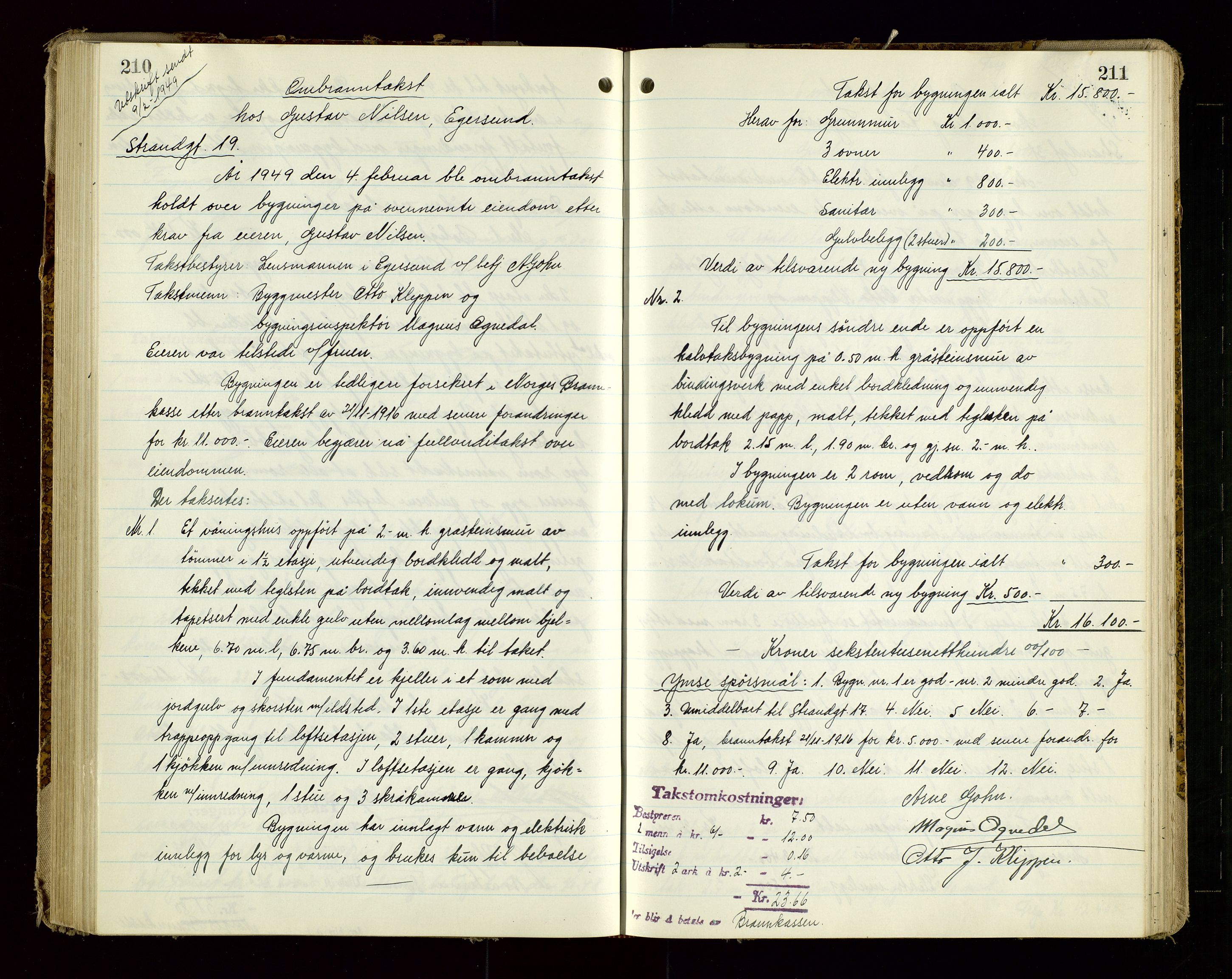 Eigersund lensmannskontor, SAST/A-100171/God/L0013: "Branntakstprotokoll", 1944-1951, p. 210-211