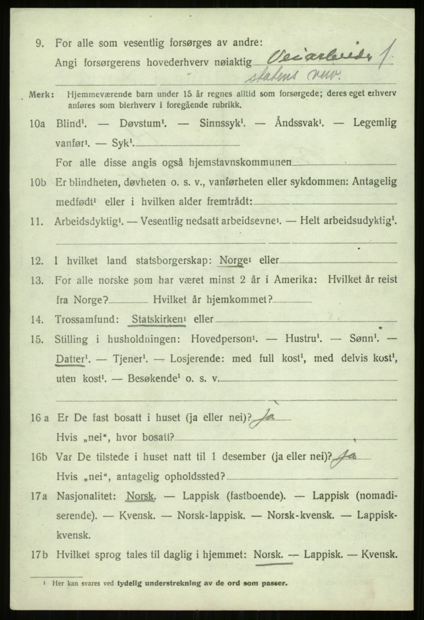 SATØ, 1920 census for Balsfjord, 1920, p. 5884