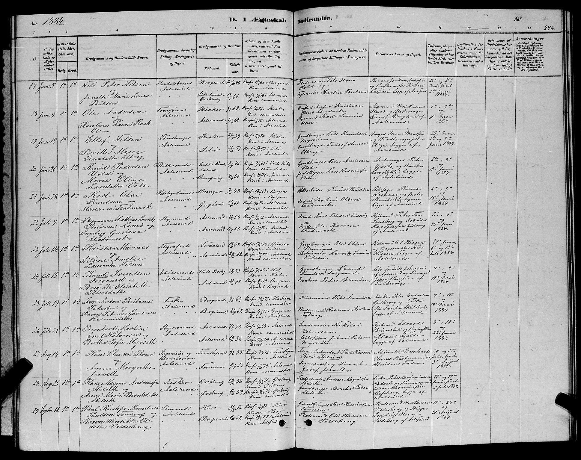 Ministerialprotokoller, klokkerbøker og fødselsregistre - Møre og Romsdal, AV/SAT-A-1454/529/L0466: Parish register (copy) no. 529C03, 1878-1888, p. 247