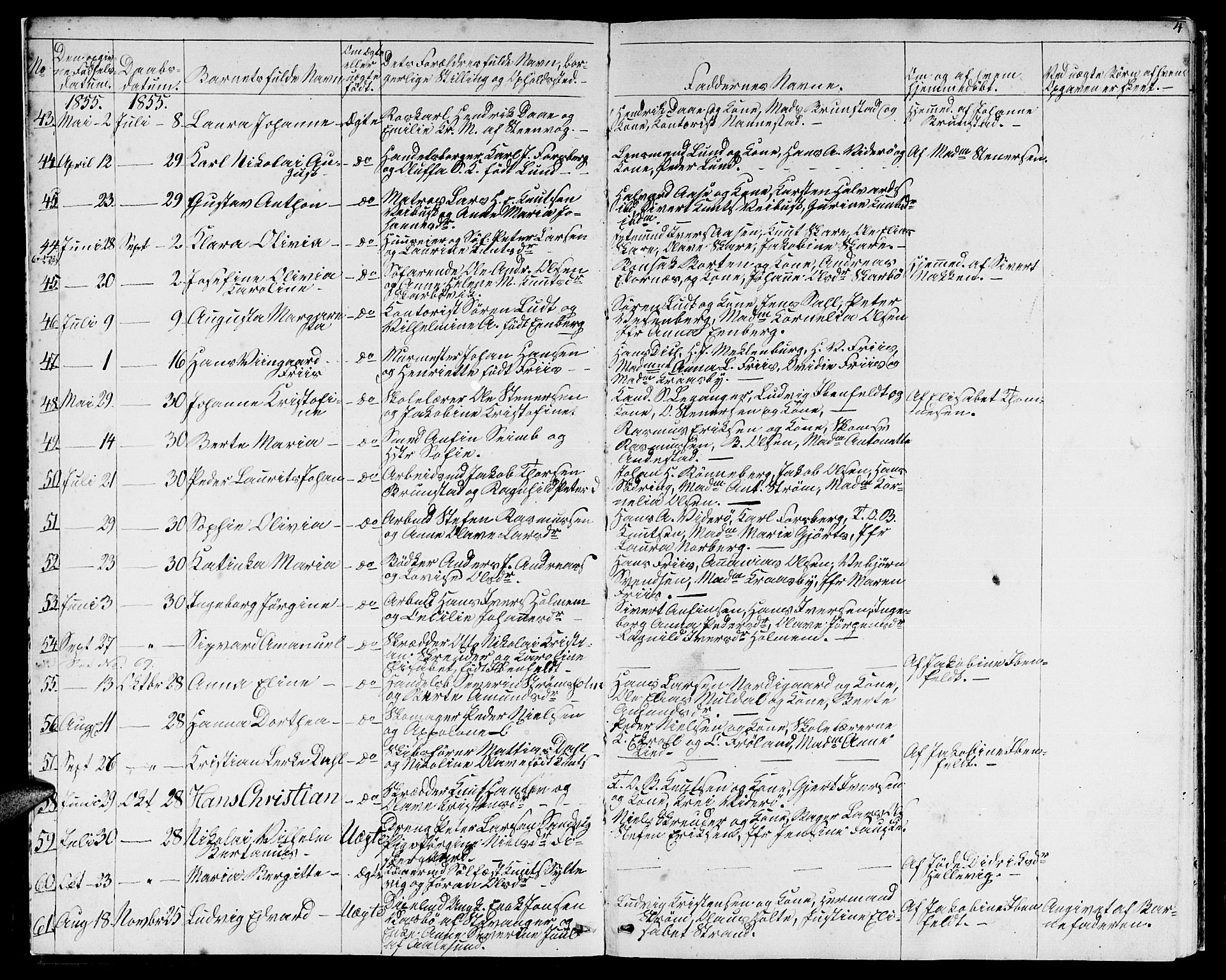 Ministerialprotokoller, klokkerbøker og fødselsregistre - Møre og Romsdal, AV/SAT-A-1454/529/L0464: Parish register (copy) no. 529C01, 1855-1867, p. 4