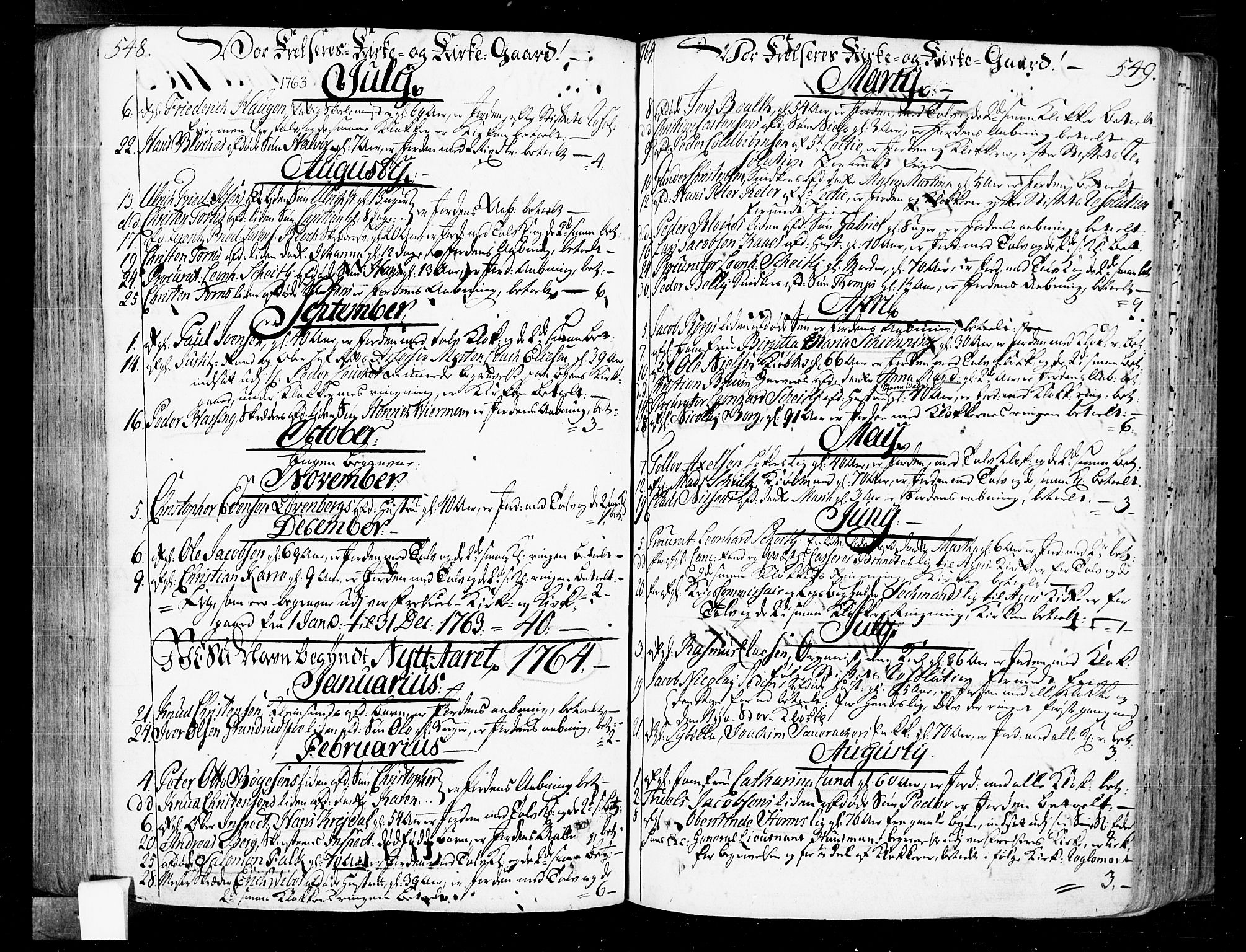 Oslo domkirke Kirkebøker, SAO/A-10752/F/Fa/L0004: Parish register (official) no. 4, 1743-1786, p. 548-549