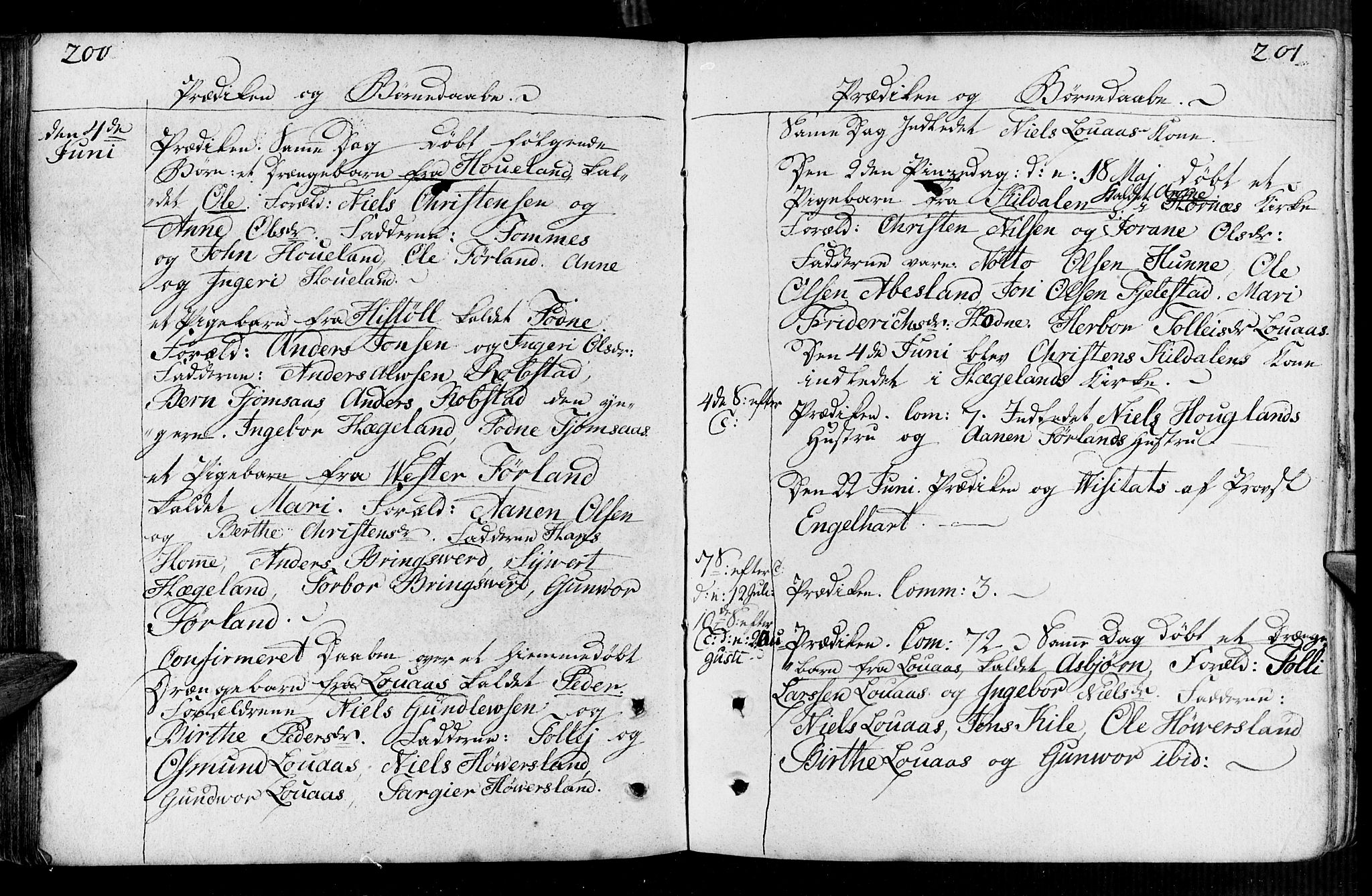 Vennesla sokneprestkontor, AV/SAK-1111-0045/Fa/Faa/L0002: Parish register (official) no. A 2, 1785-1834, p. 200-201