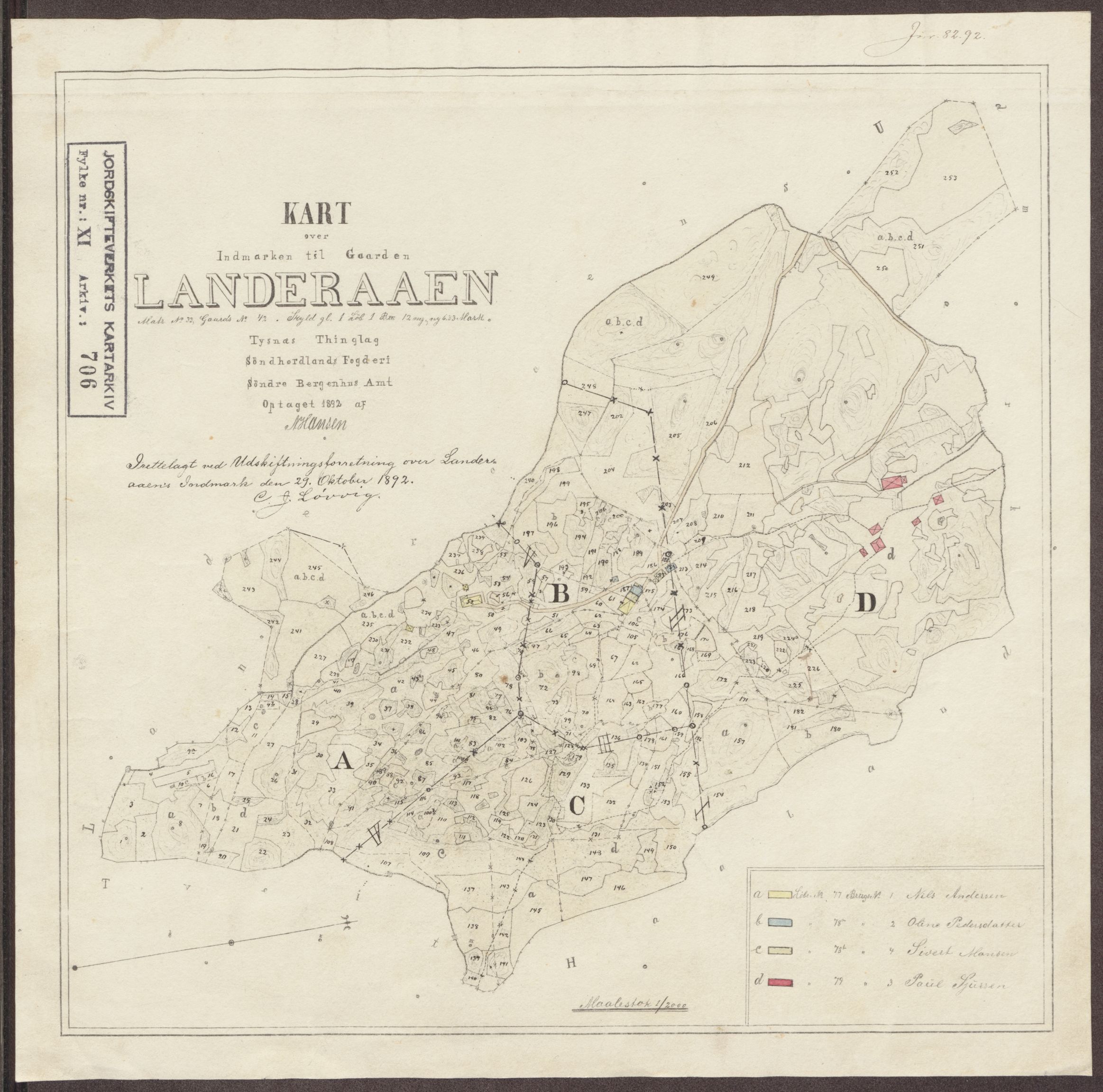 Jordskifteverkets kartarkiv, AV/RA-S-3929/T, 1859-1988, p. 829