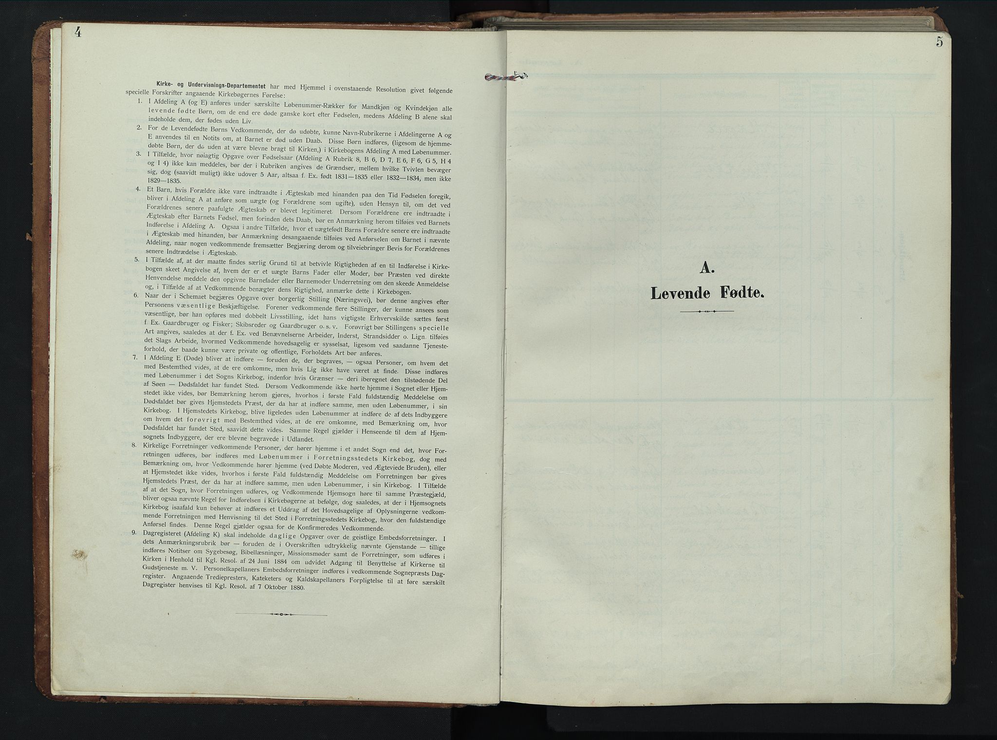Rendalen prestekontor, SAH/PREST-054/H/Ha/Hab/L0004: Parish register (copy) no. 4, 1904-1946, p. 4-5