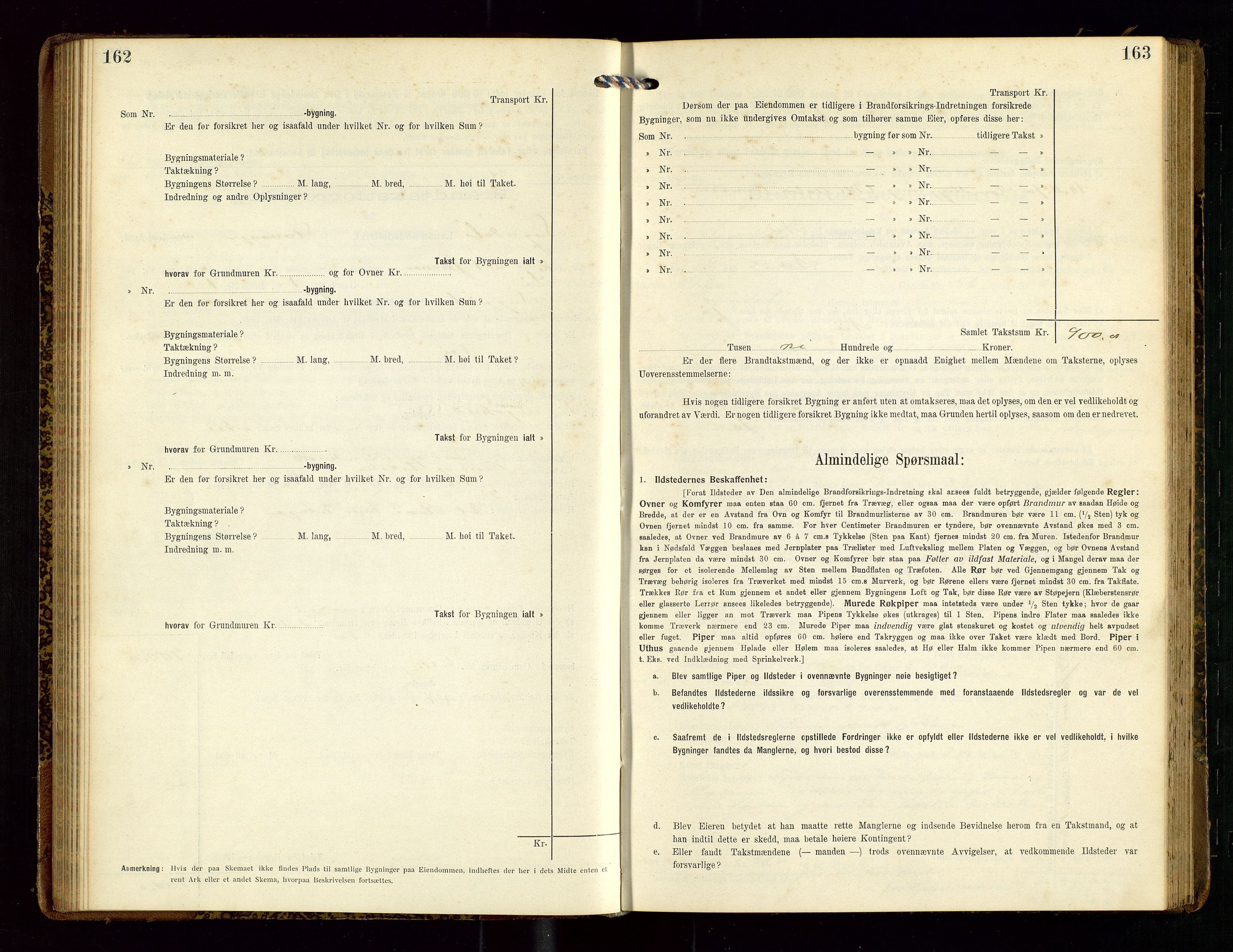 Sokndal lensmannskontor, AV/SAST-A-100417/Gob/L0003: "Brandtakst-Protokol", 1914-1917, p. 162-163