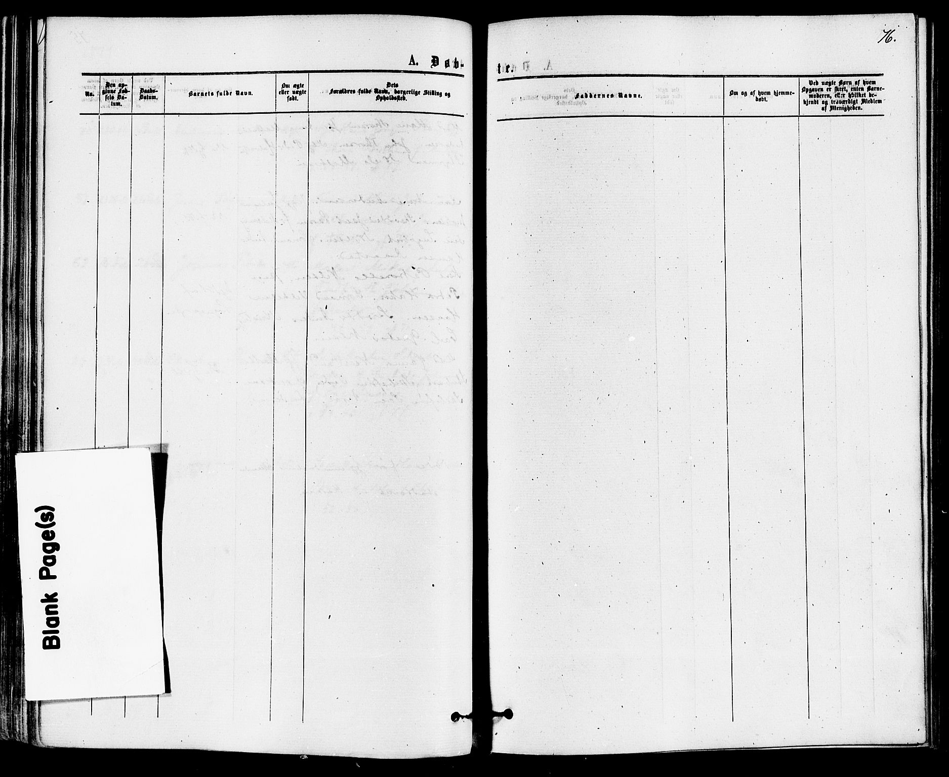 Sandefjord kirkebøker, AV/SAKO-A-315/F/Fa/L0001: Parish register (official) no. 1, 1873-1879, p. 76