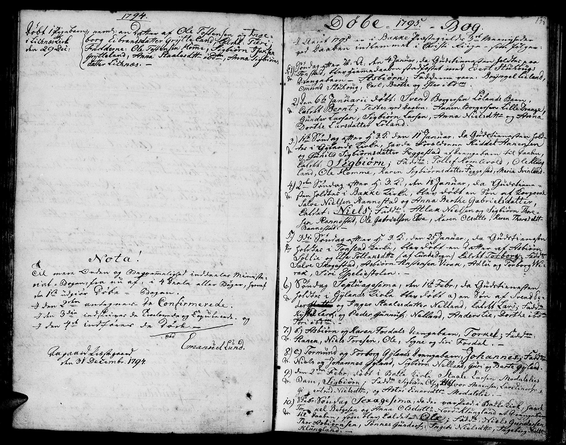 Bakke sokneprestkontor, AV/SAK-1111-0002/F/Fa/Faa/L0002: Parish register (official) no. A 2, 1780-1816, p. 132