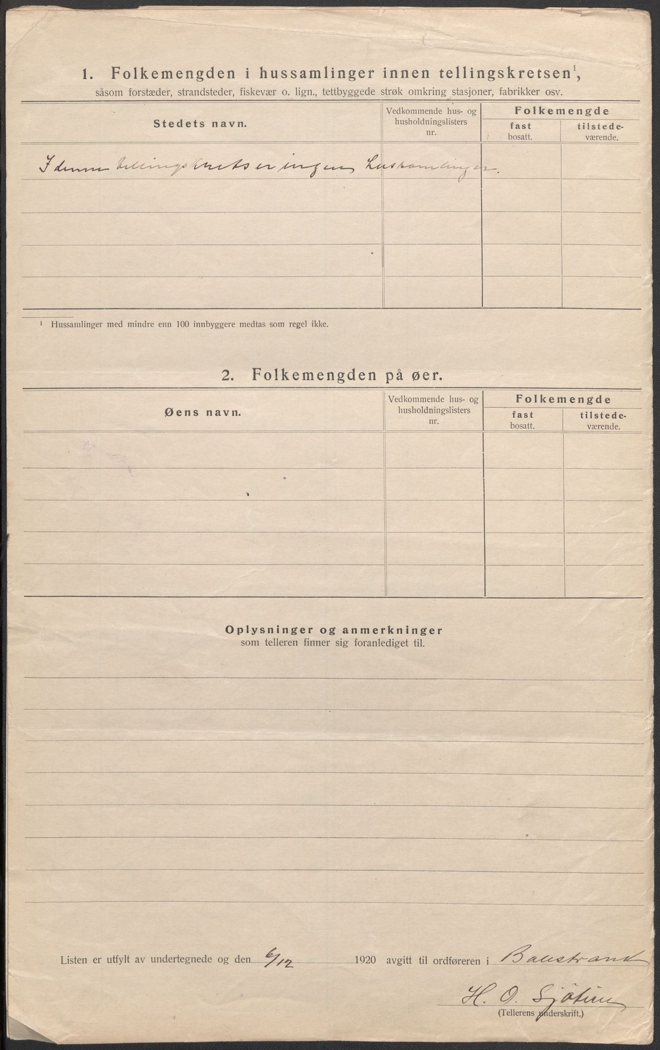 SAB, 1920 census for Balestrand, 1920, p. 7