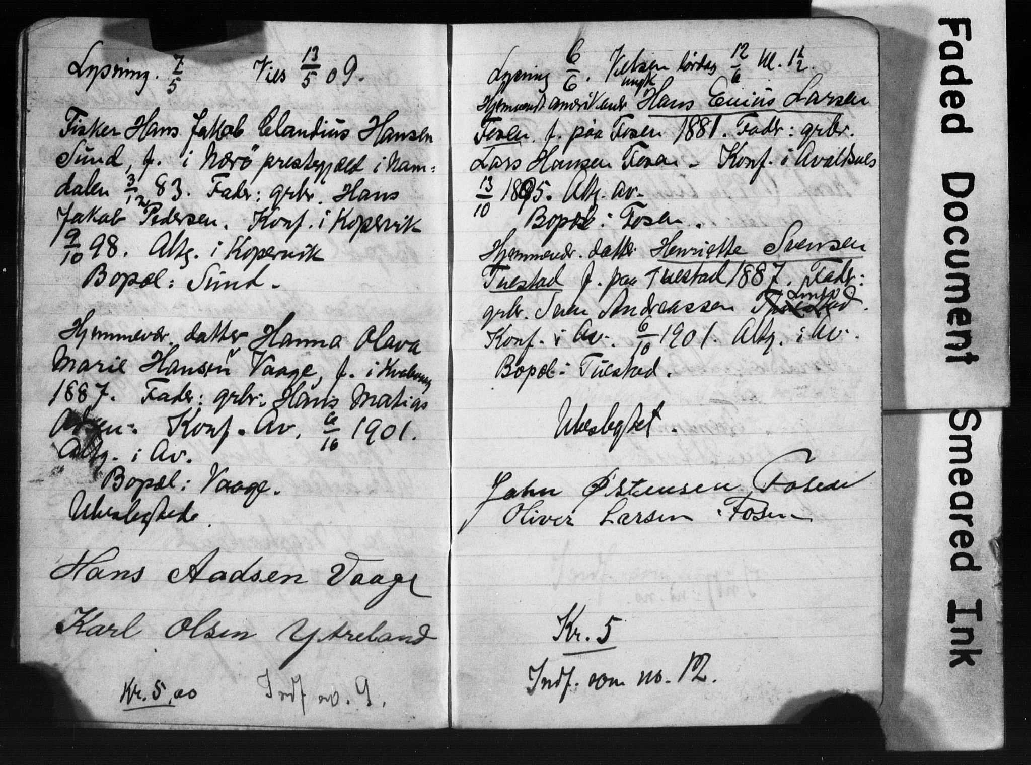 Avaldsnes sokneprestkontor, AV/SAST-A -101851/I/Ie/L0003: Banns register no. IX 3G, 1909-1913