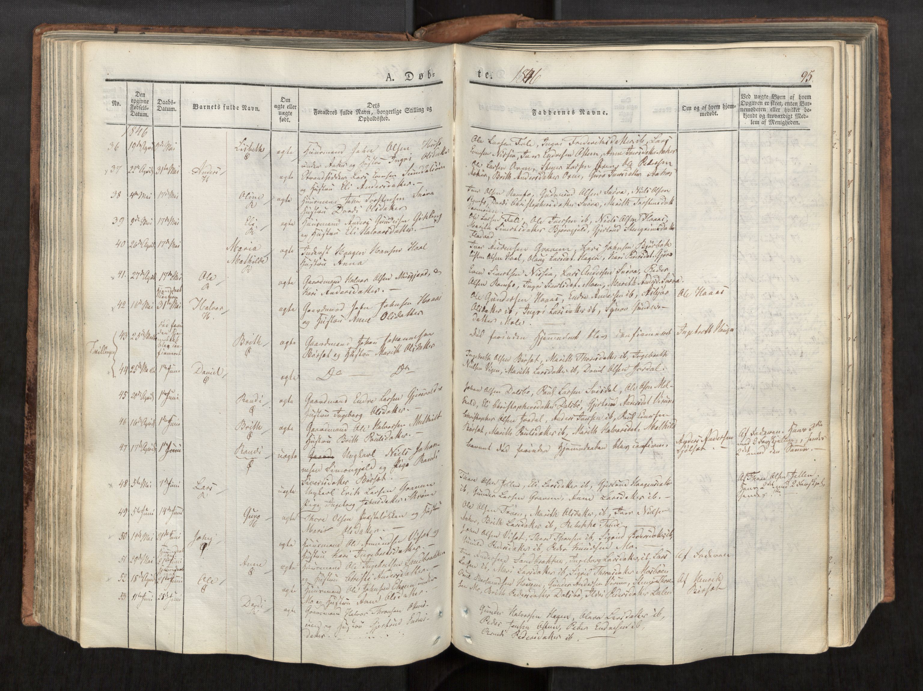 Ministerialprotokoller, klokkerbøker og fødselsregistre - Møre og Romsdal, AV/SAT-A-1454/590/L1012: Parish register (official) no. 590A04, 1832-1846, p. 95