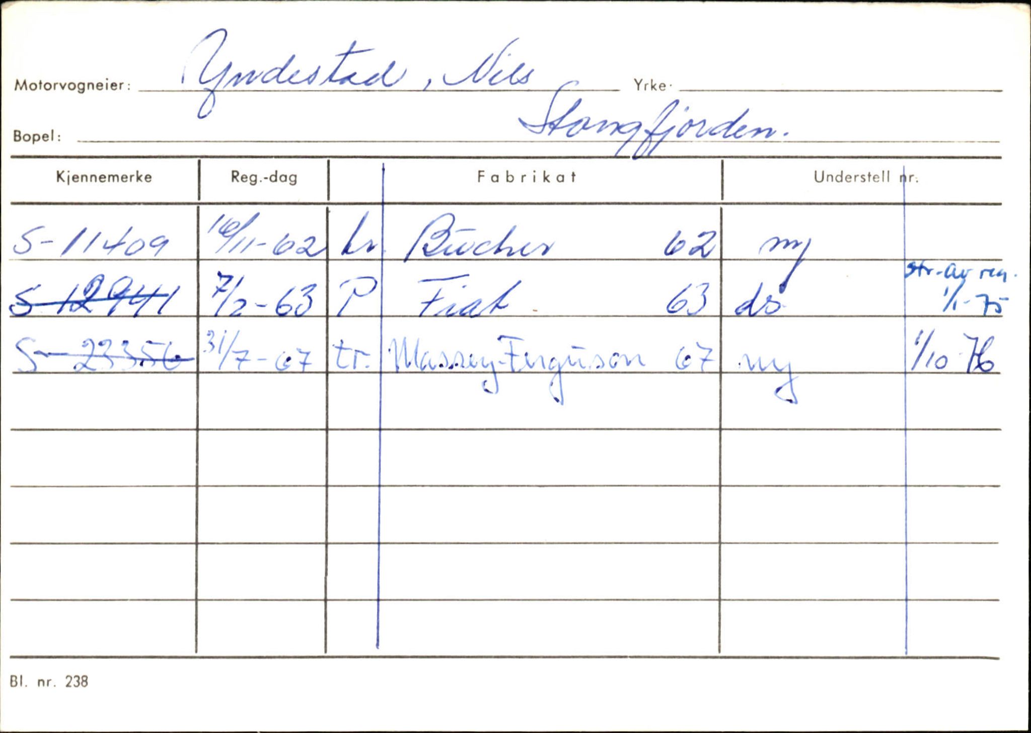 Statens vegvesen, Sogn og Fjordane vegkontor, AV/SAB-A-5301/4/F/L0132: Eigarregister Askvoll A-Å. Balestrand A-Å, 1945-1975, p. 1484