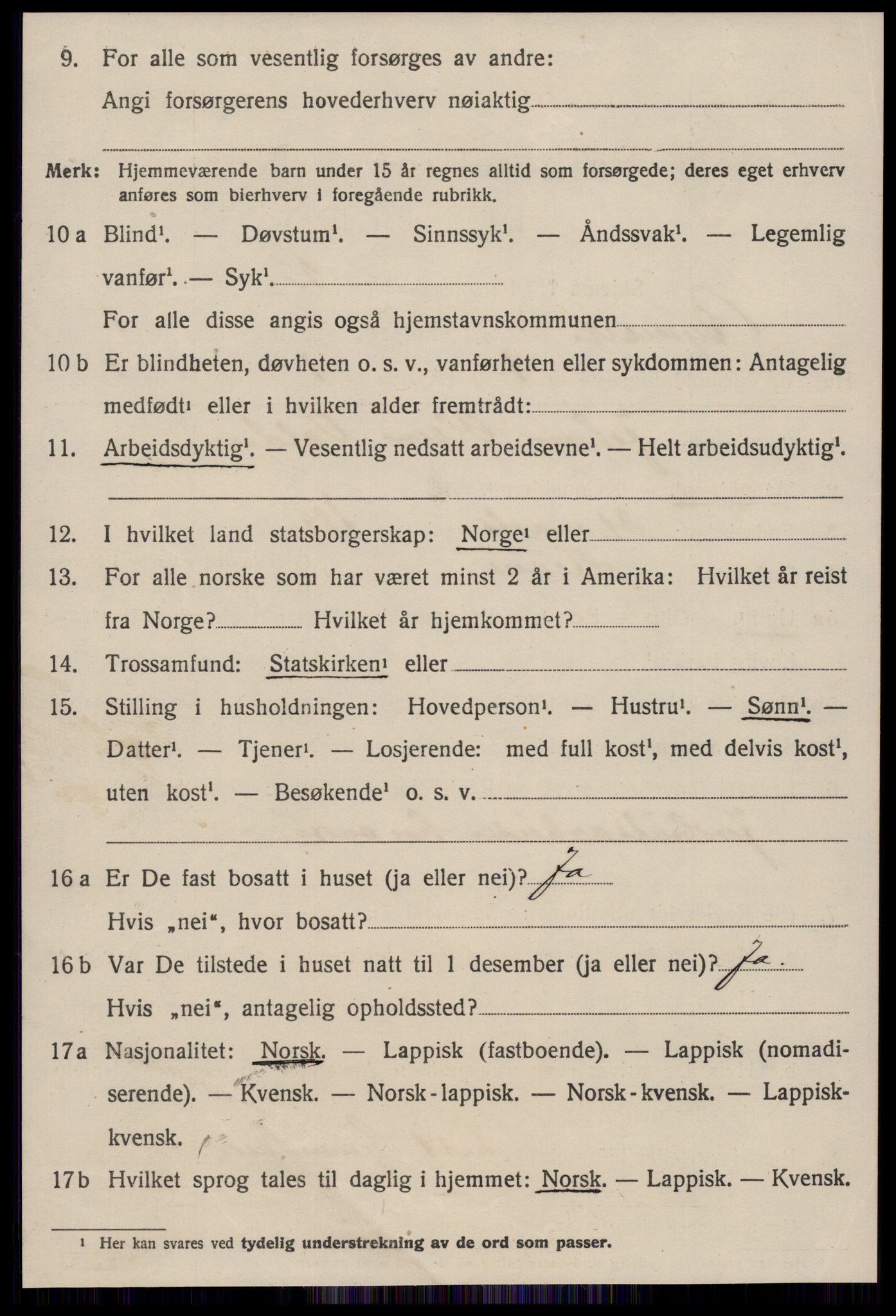 SAT, 1920 census for Byneset, 1920, p. 715