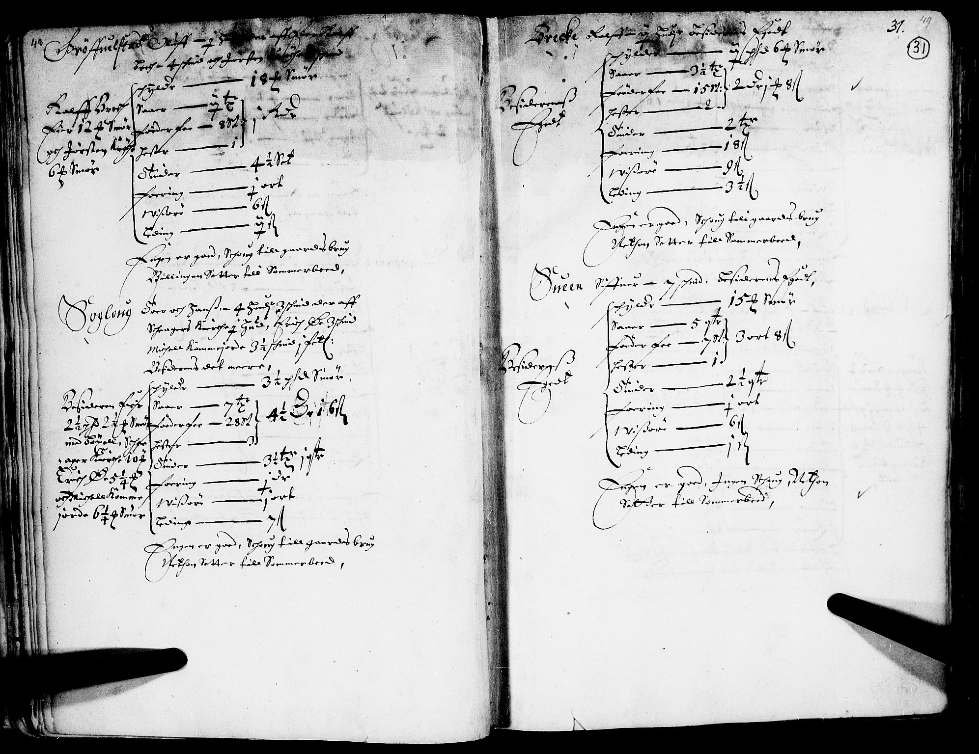 Rentekammeret inntil 1814, Realistisk ordnet avdeling, RA/EA-4070/N/Nb/Nba/L0014: Gudbrandsdalen fogderi, 1. del, 1668, p. 30b-31a