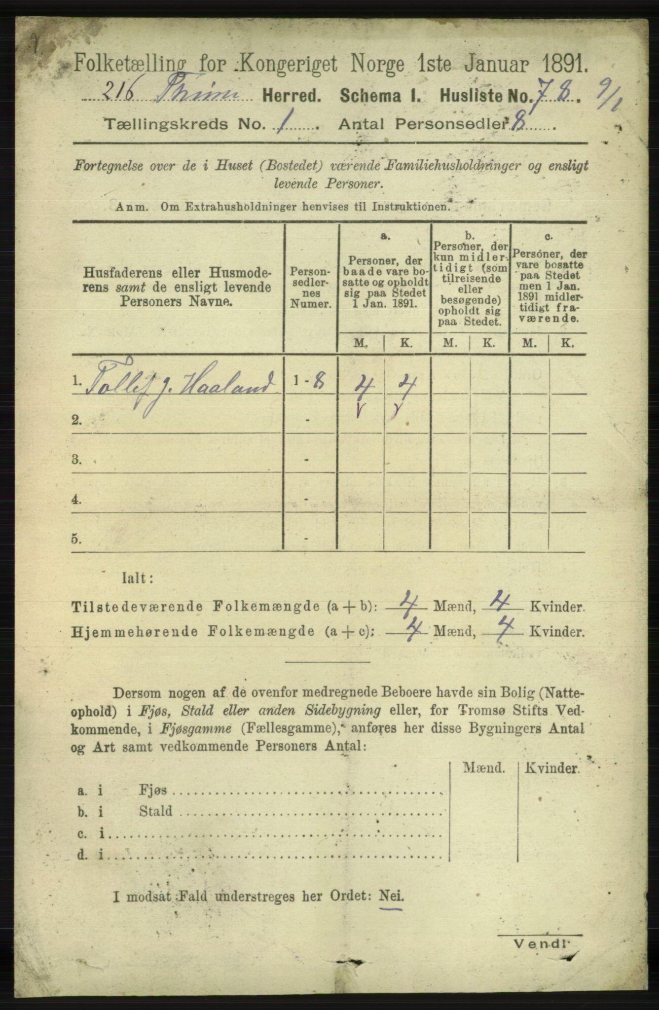 RA, 1891 census for 1121 Time, 1891, p. 102