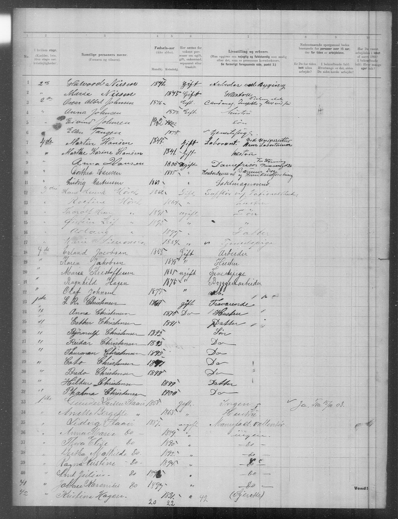 OBA, Municipal Census 1903 for Kristiania, 1903, p. 4681