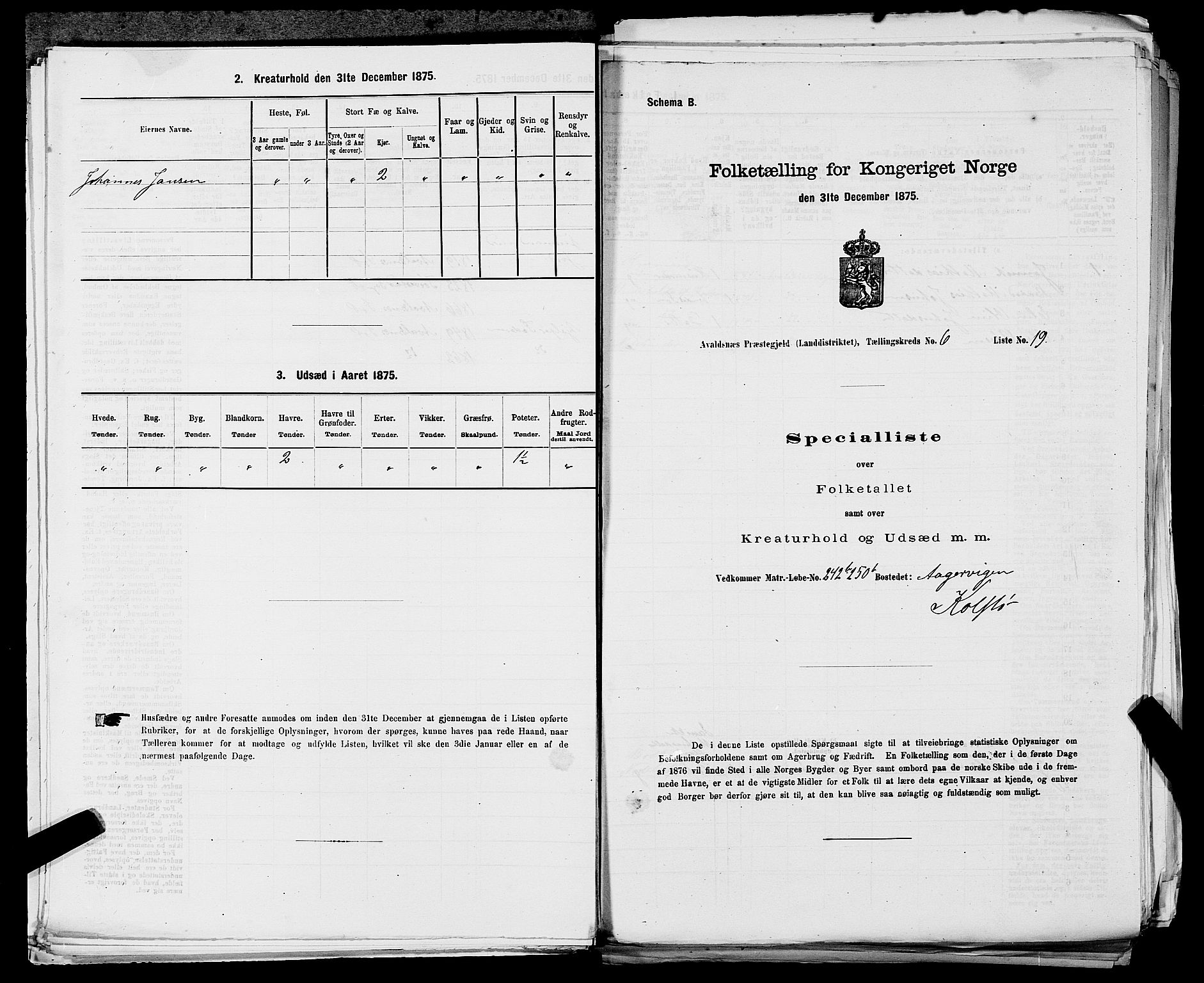 SAST, 1875 census for 1147L Avaldsnes/Avaldsnes og Kopervik, 1875, p. 938