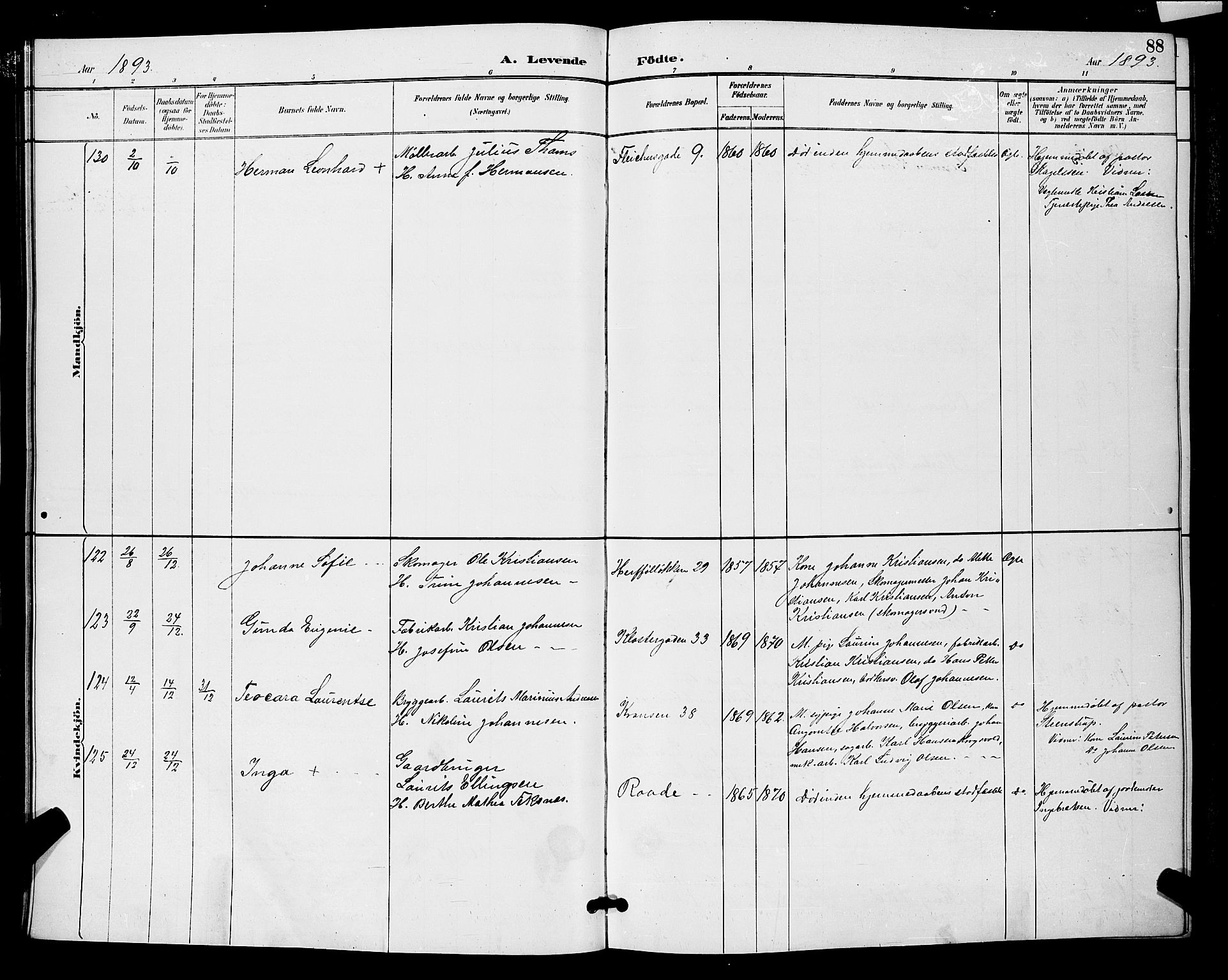 Moss prestekontor Kirkebøker, SAO/A-2003/G/Ga/L0006: Parish register (copy) no. I 6, 1889-1900, p. 88