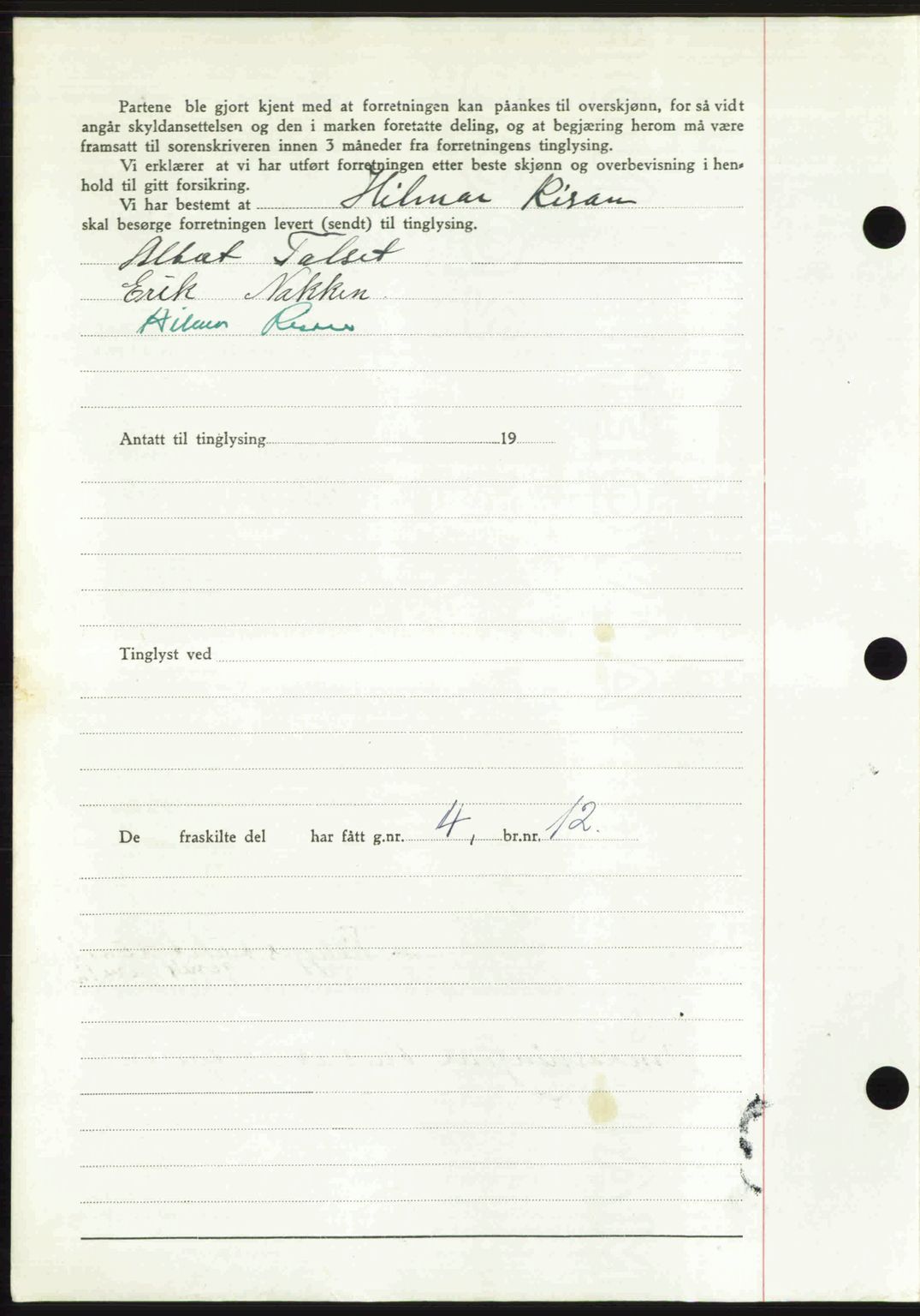 Romsdal sorenskriveri, AV/SAT-A-4149/1/2/2C: Mortgage book no. A31, 1949-1949, Diary no: : 3558/1949