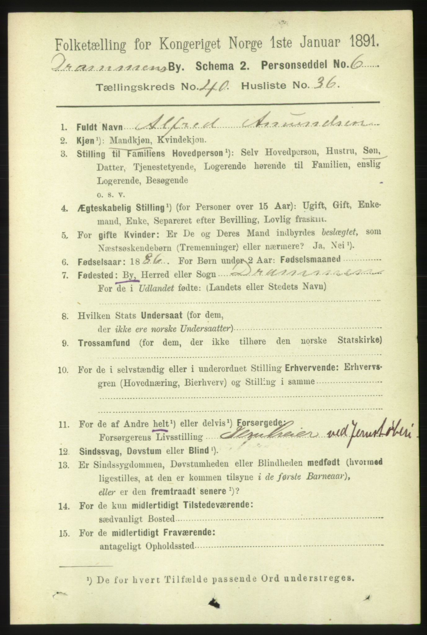 RA, 1891 census for 0602 Drammen, 1891, p. 24146