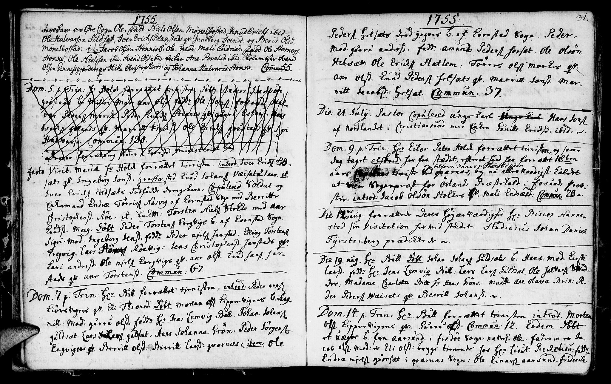 Ministerialprotokoller, klokkerbøker og fødselsregistre - Møre og Romsdal, AV/SAT-A-1454/568/L0798: Parish register (official) no. 568A07, 1753-1780, p. 30-31