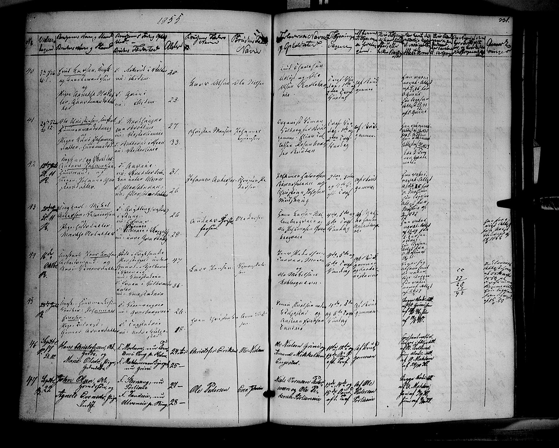 Ringsaker prestekontor, SAH/PREST-014/K/Ka/L0009: Parish register (official) no. 9, 1850-1860, p. 331