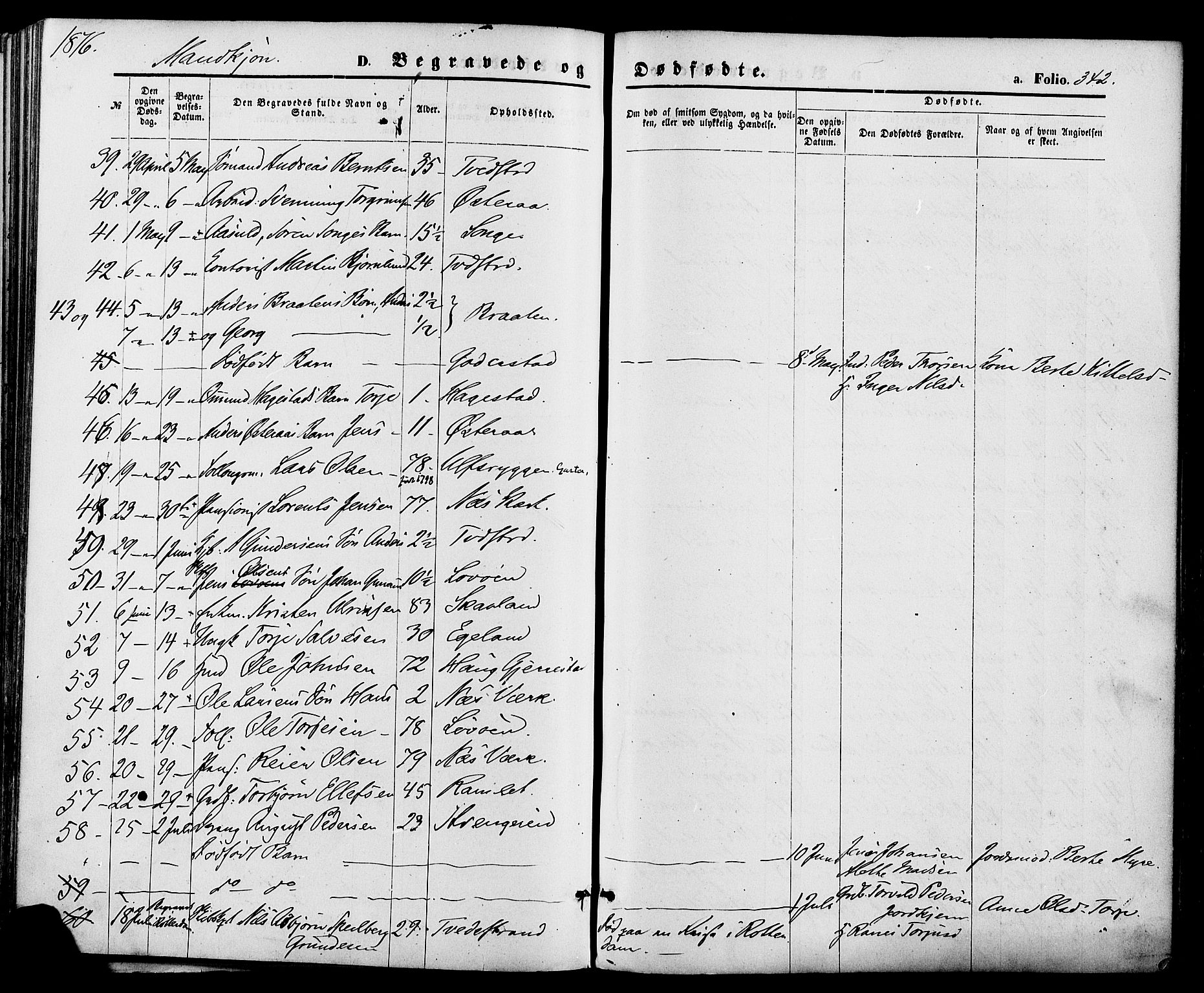 Holt sokneprestkontor, AV/SAK-1111-0021/F/Fa/L0010: Parish register (official) no. A 10, 1872-1885, p. 342