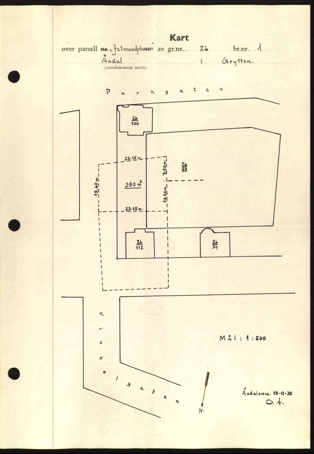 Romsdal sorenskriveri, AV/SAT-A-4149/1/2/2C: Mortgage book no. A6, 1938-1939, Diary no: : 2415/1938